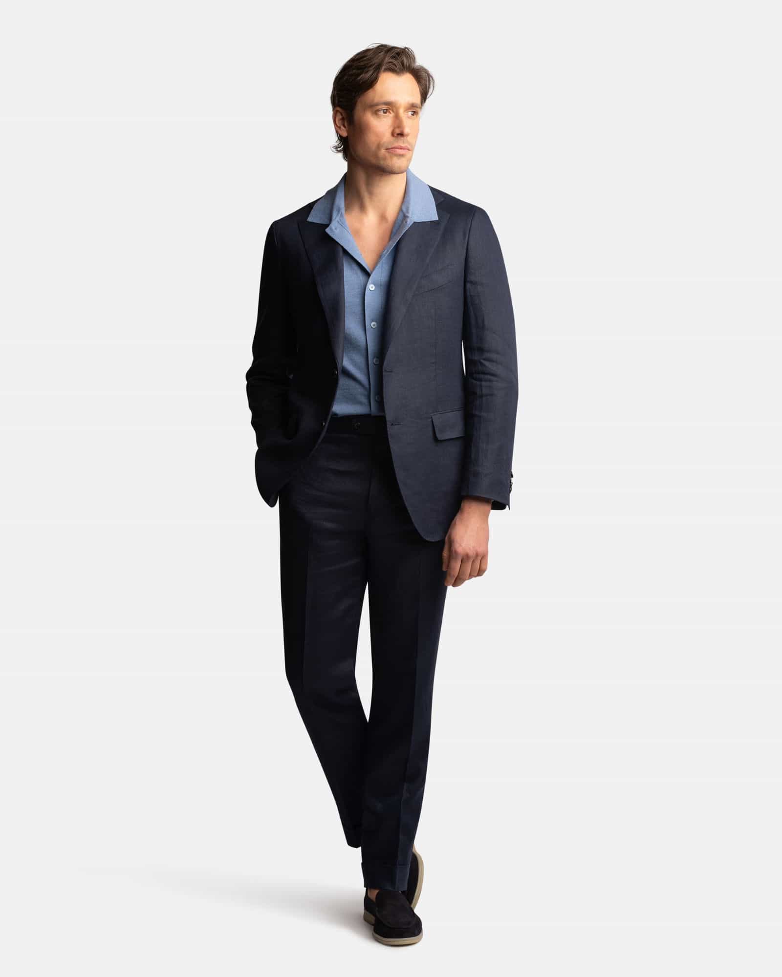 Mod 2 Summer Linen Suit Navy