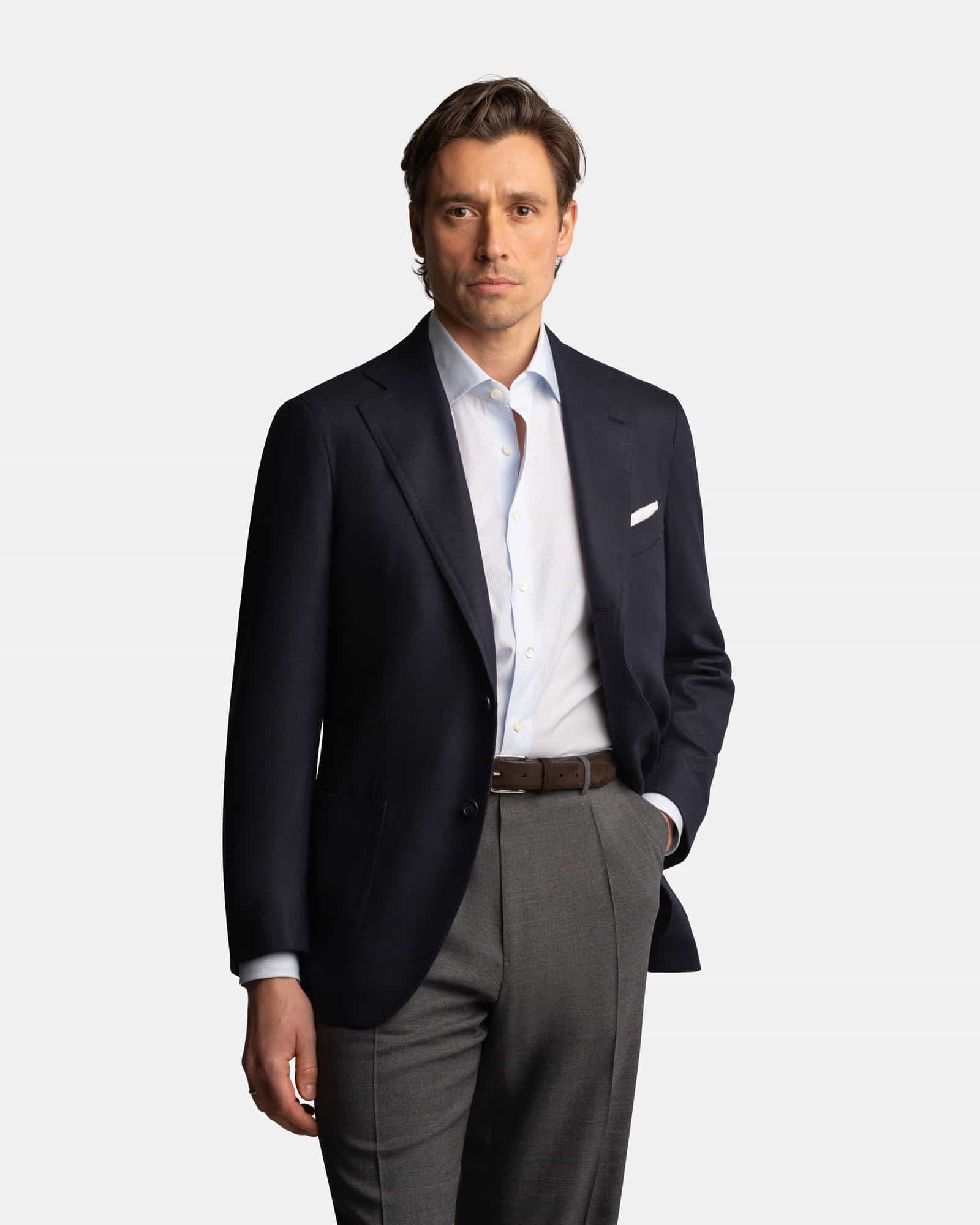 Mod 2 Wool Silk Jacket Navy