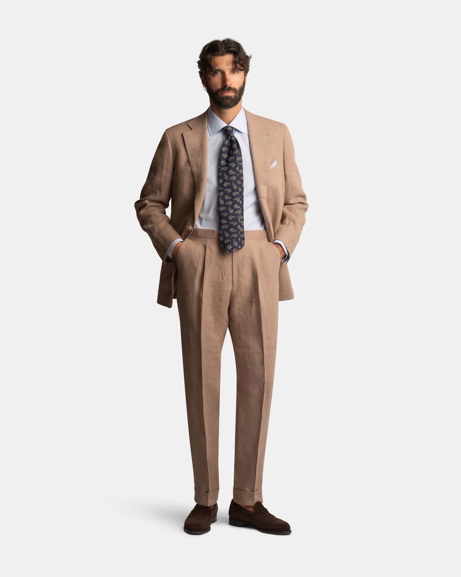 Mod 2 French Linen Suit Beige