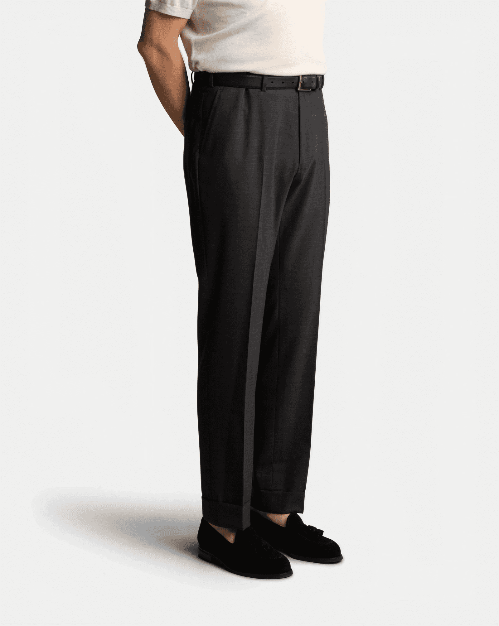 Mod 2 Flat Front Hightwist Trouser Dark Grey