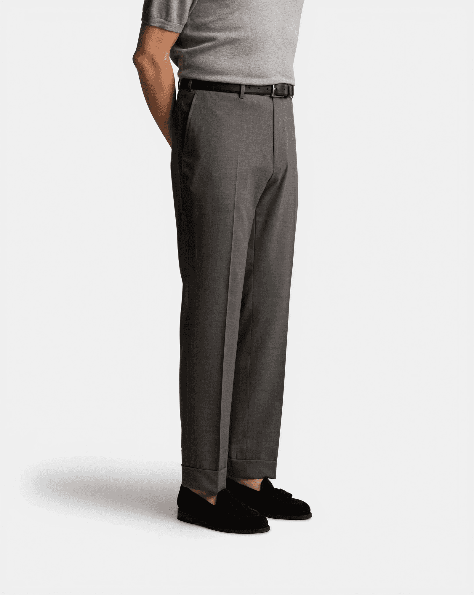 Mod 2 Flat Front Hightwist Trouser Grey