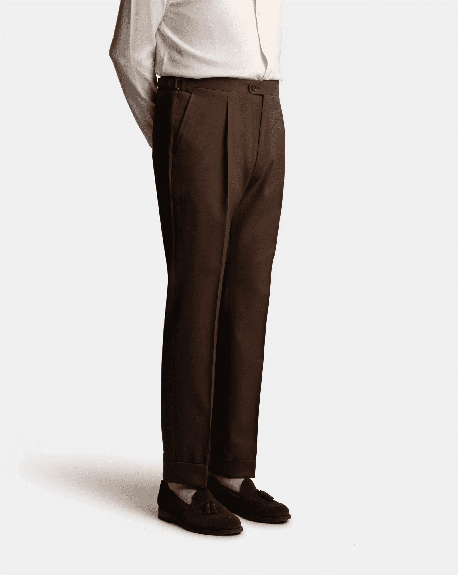 Mod 2 Single Pleat Hightwist Trouser Brown