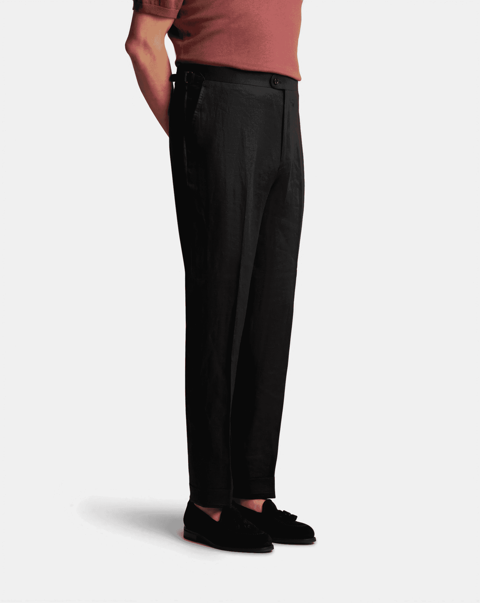 Mod 2 Cavour Exclusive Linen Trouser Black