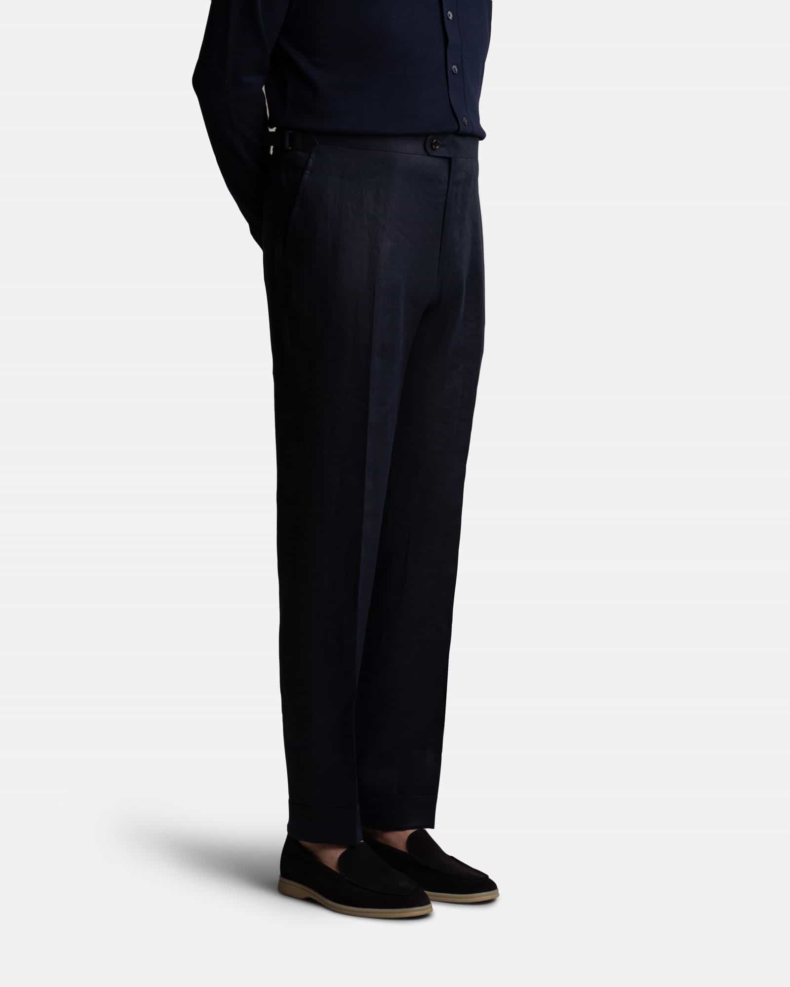 Mod 2 Cavour Exclusive Linen Trouser Navy