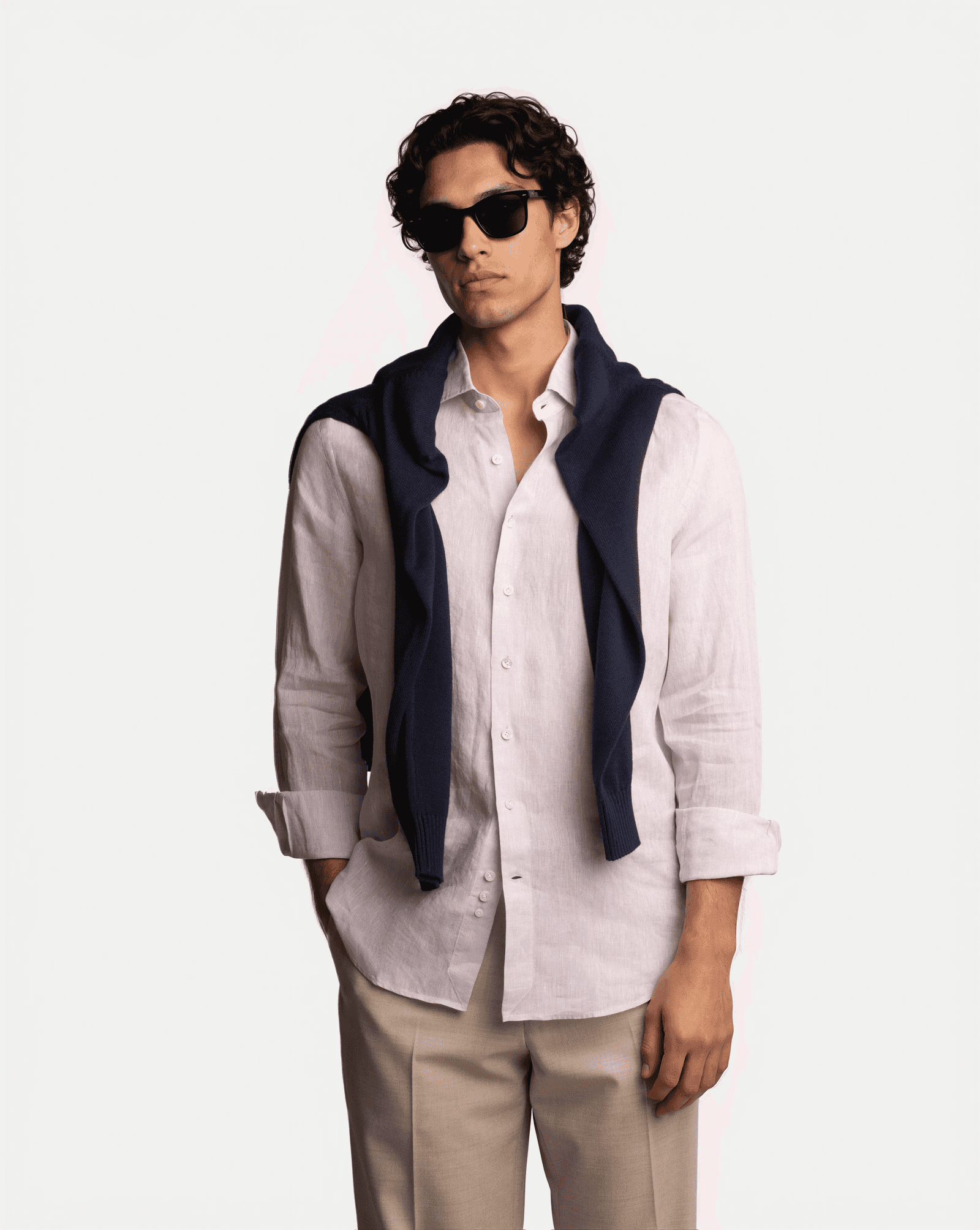 Summer Linen Shirt Purple