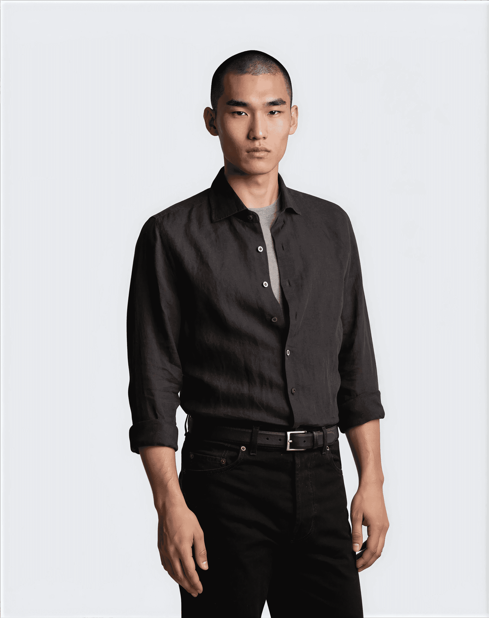 Summer Linen Shirt Black