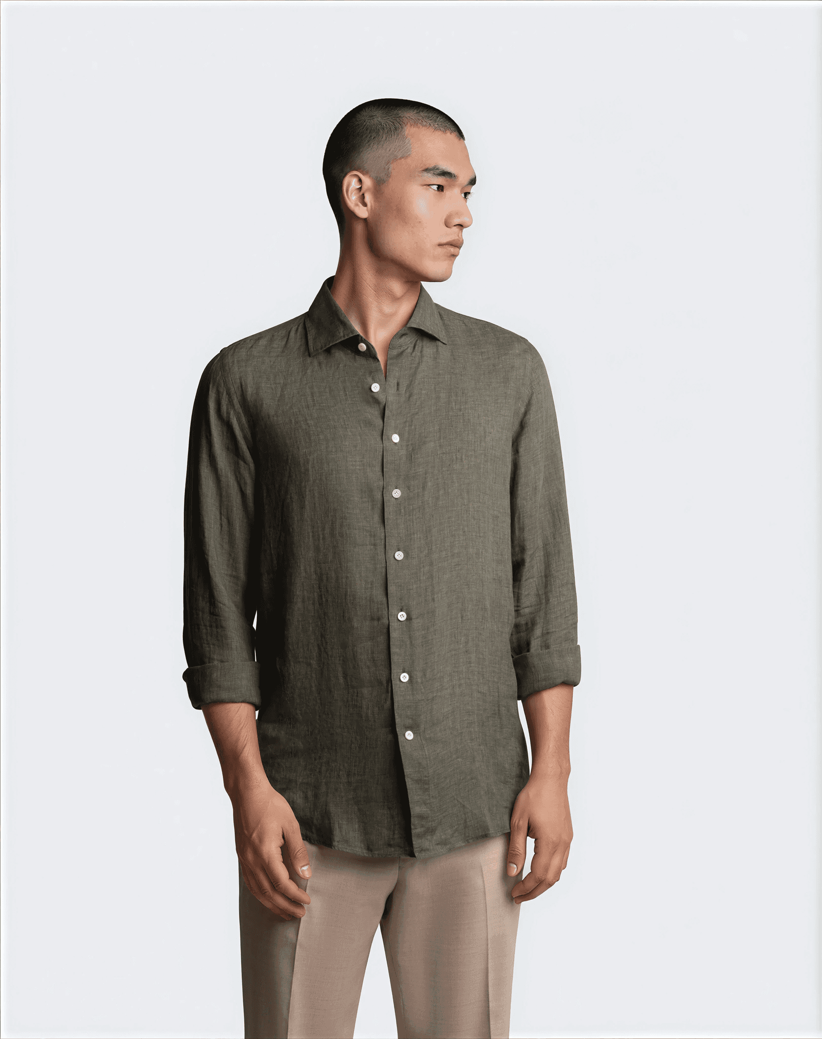 Premium Summer Linen Shirt Green