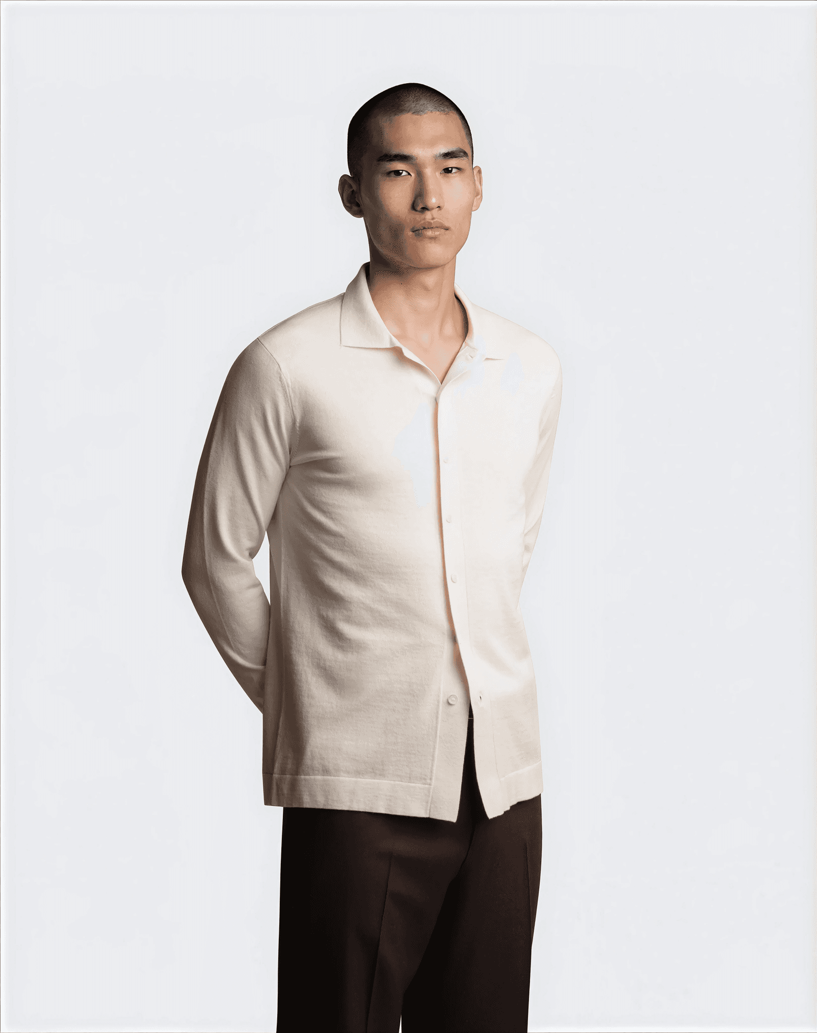 CashSilk Knitted Shirt Cream