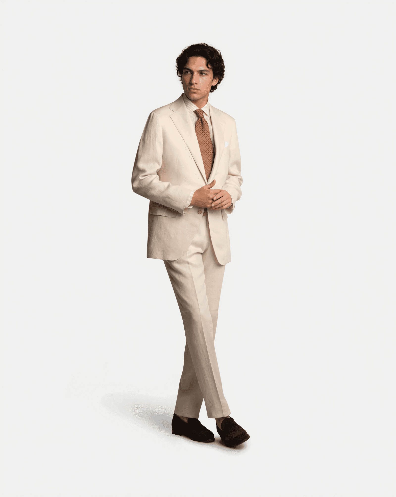 Mod 2 Summer Linen Suit Beige