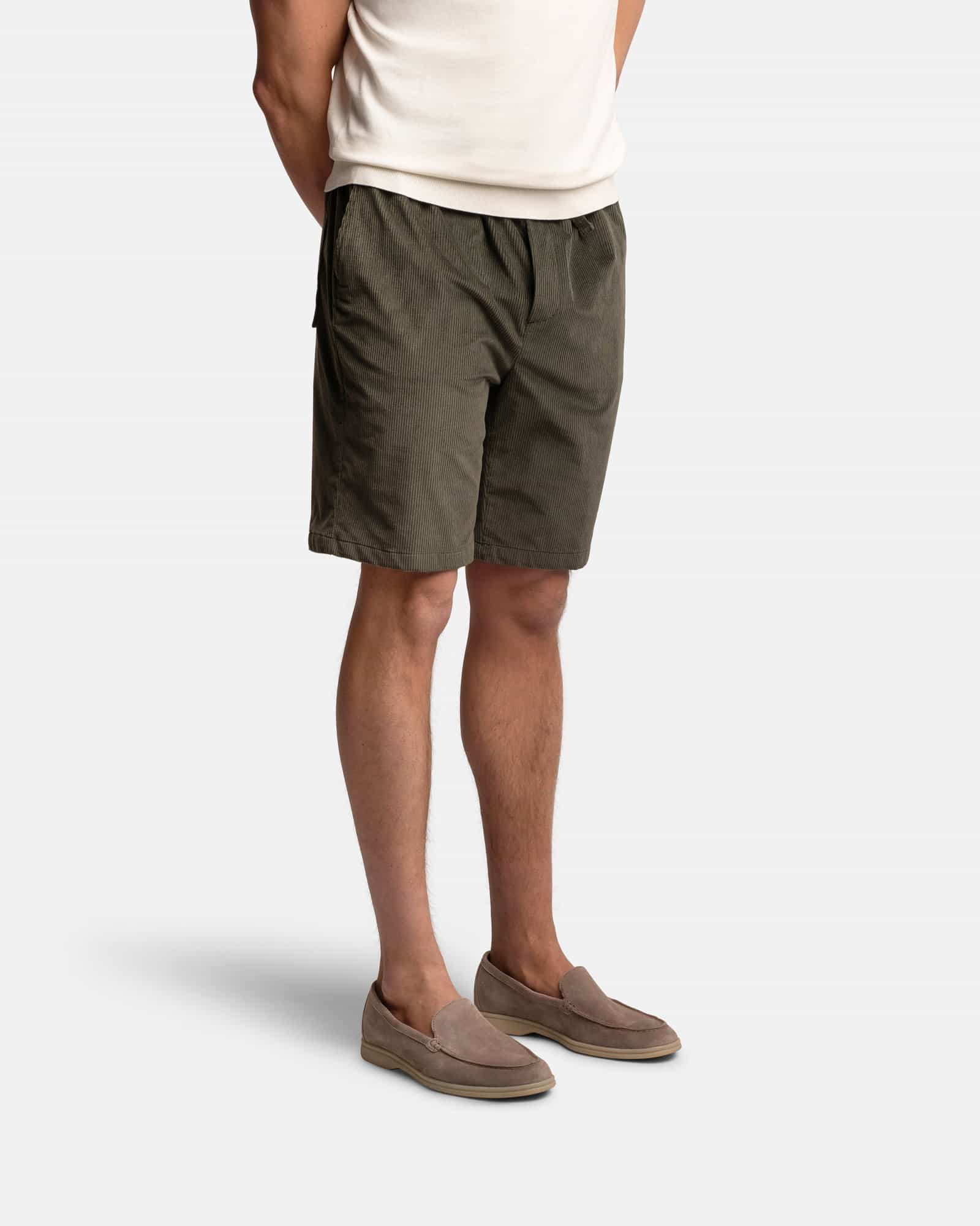 Corduroy Shorts Green