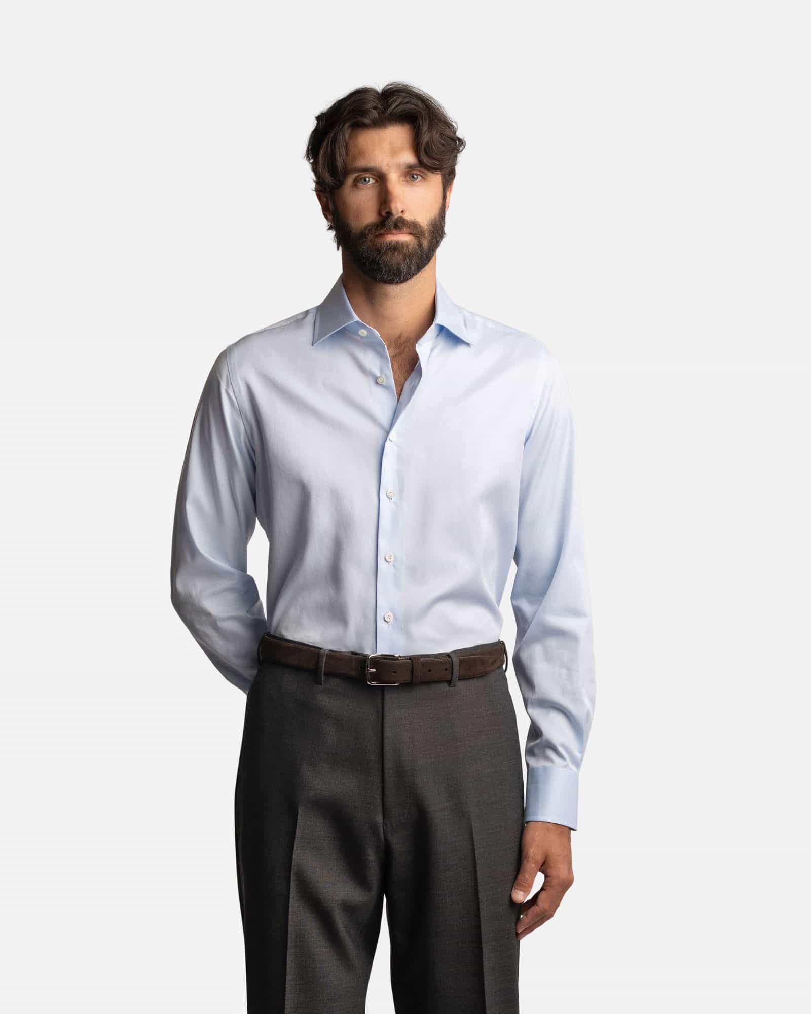 Handmade Twill Shirt Blue