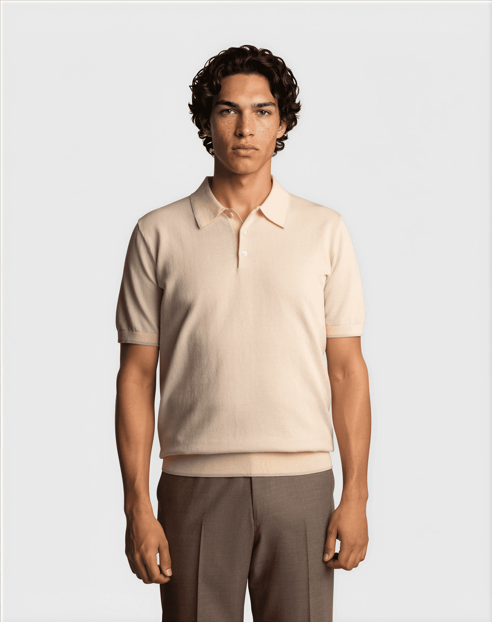 Herringbone Polo Grey