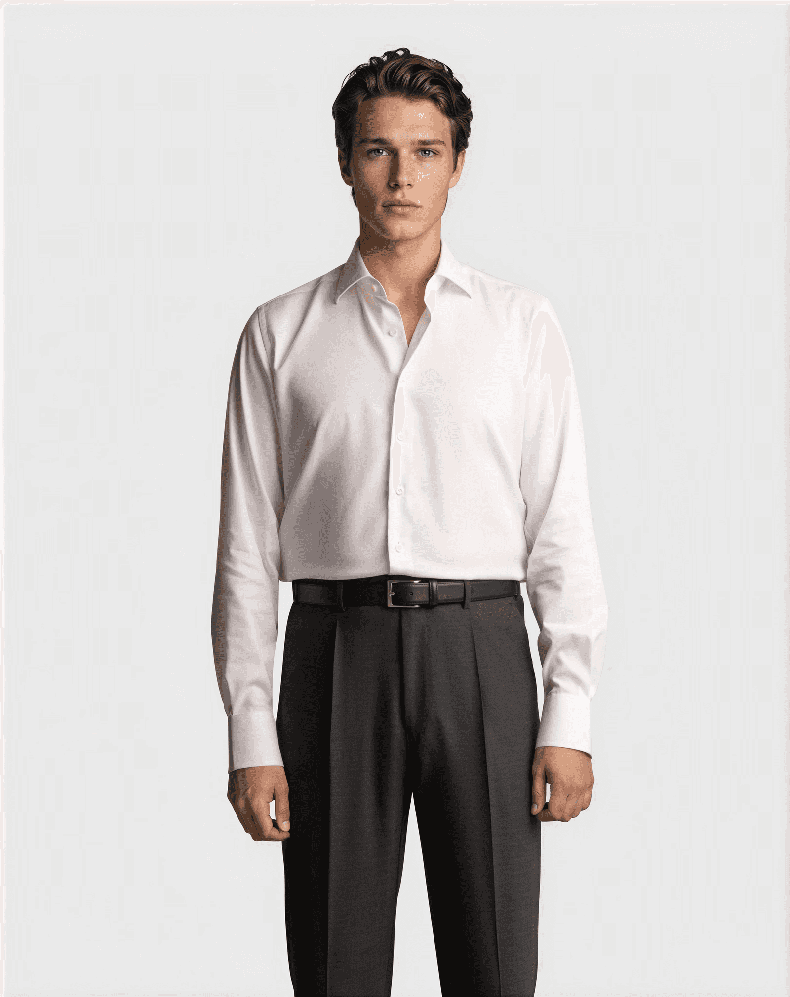 Herringbone Shirt White