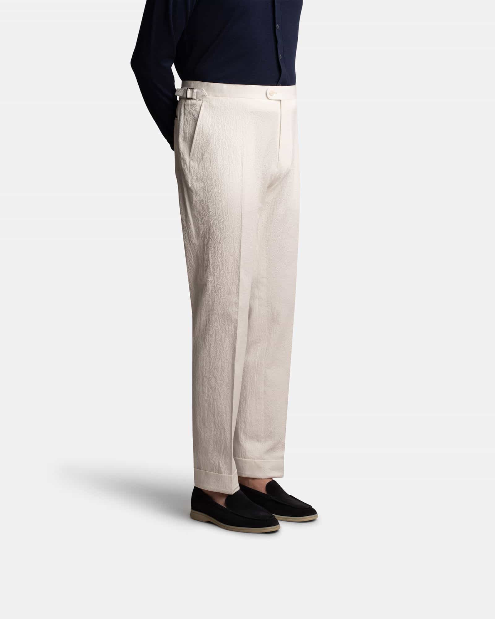 Mod 2 Cotton Linen Trouser White