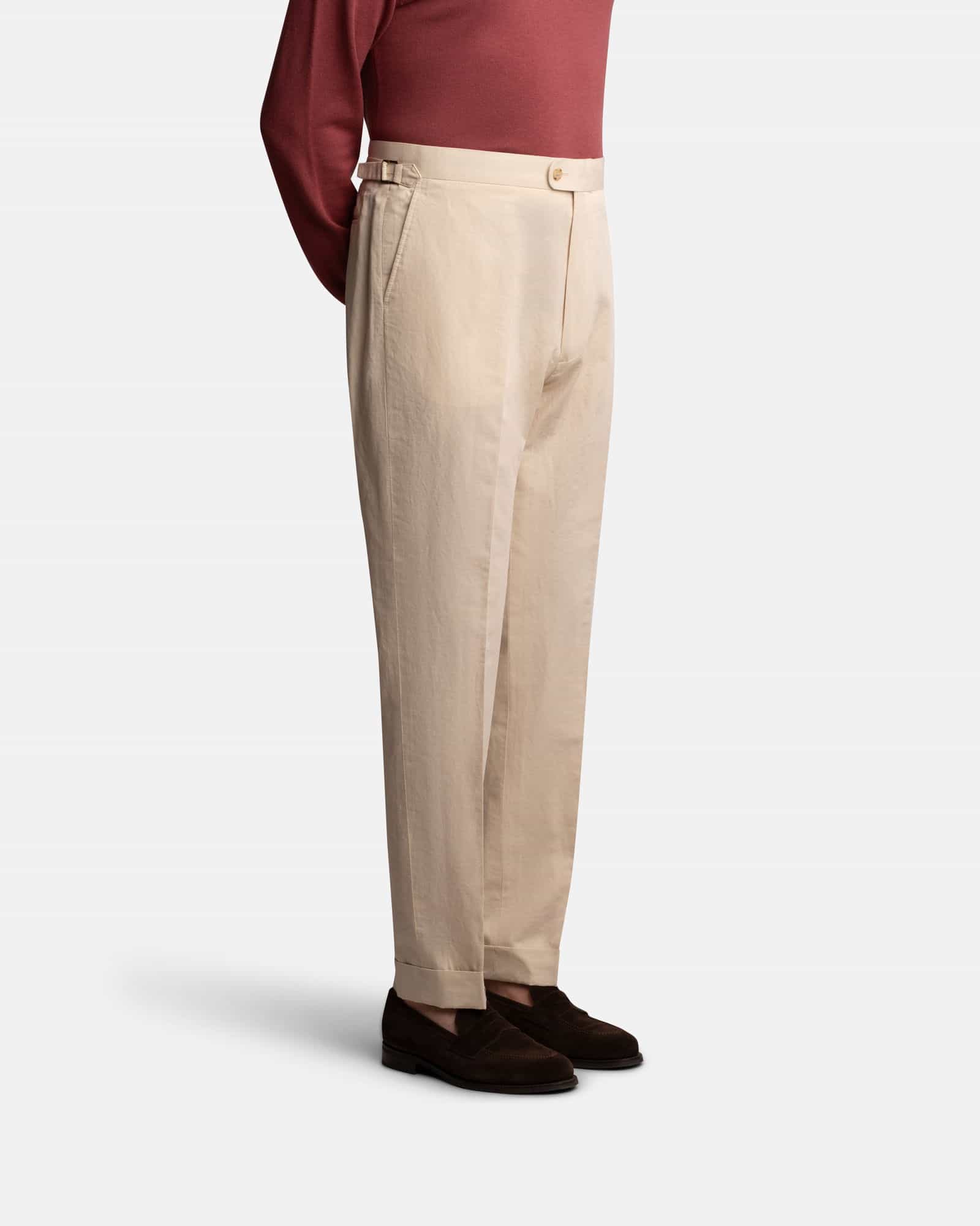 Mod 2 Cotton Linen Trouser Beige
