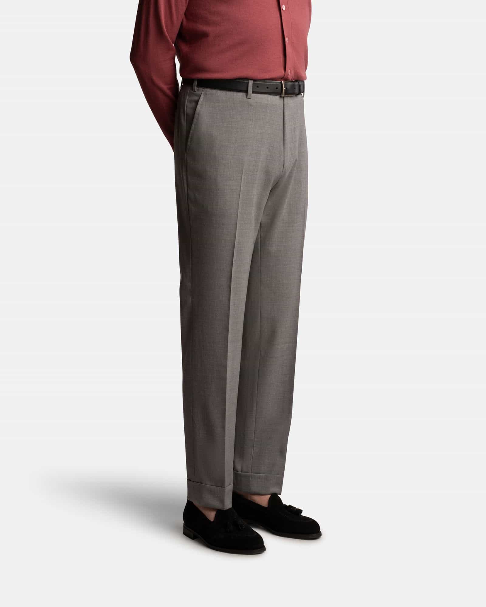 Mod 2 Flat Front Hightwist Trouser Light Grey