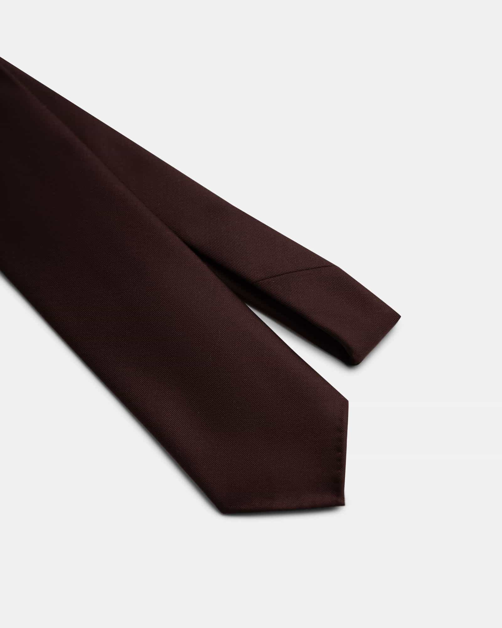 Light Wool Tie Burgundy