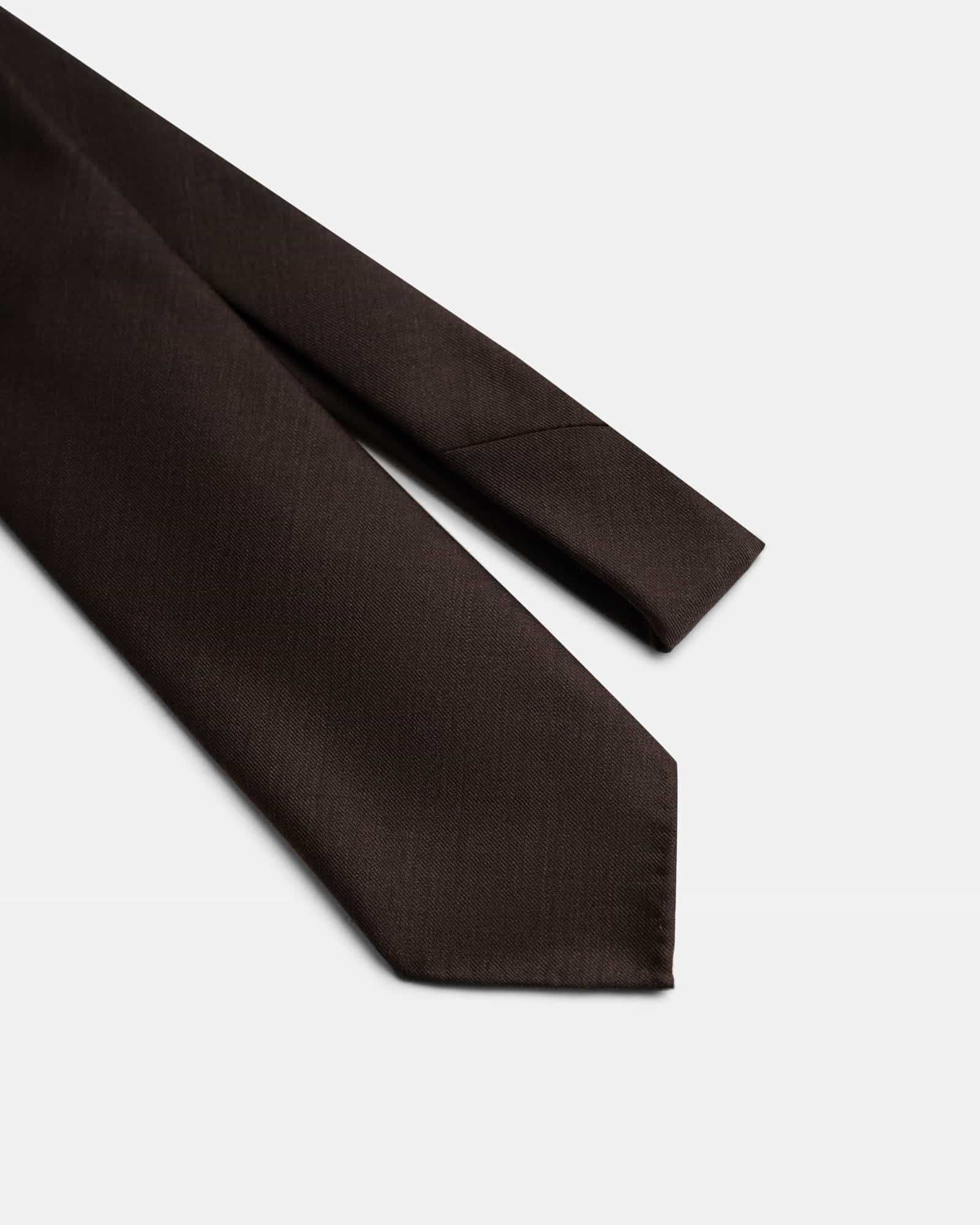 Light Wool Tie Brown