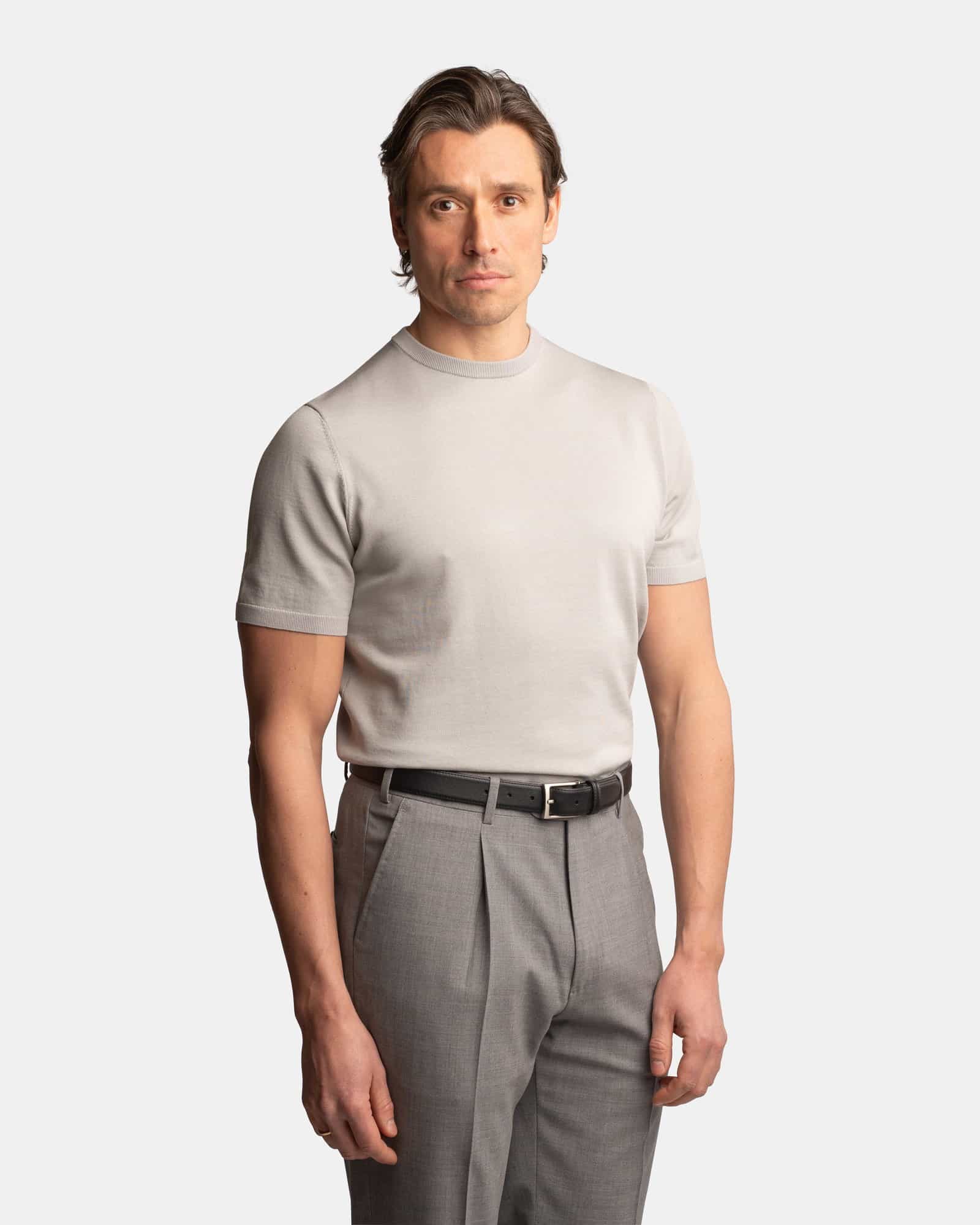 Cotton Silk T-Shirt Grey