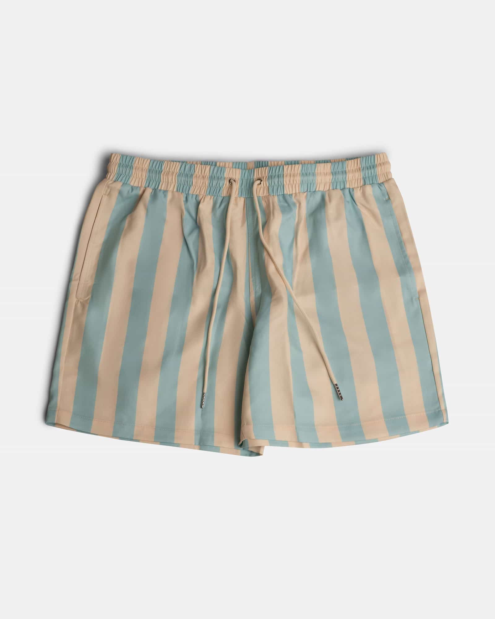 Striped Swimming Trunk Green