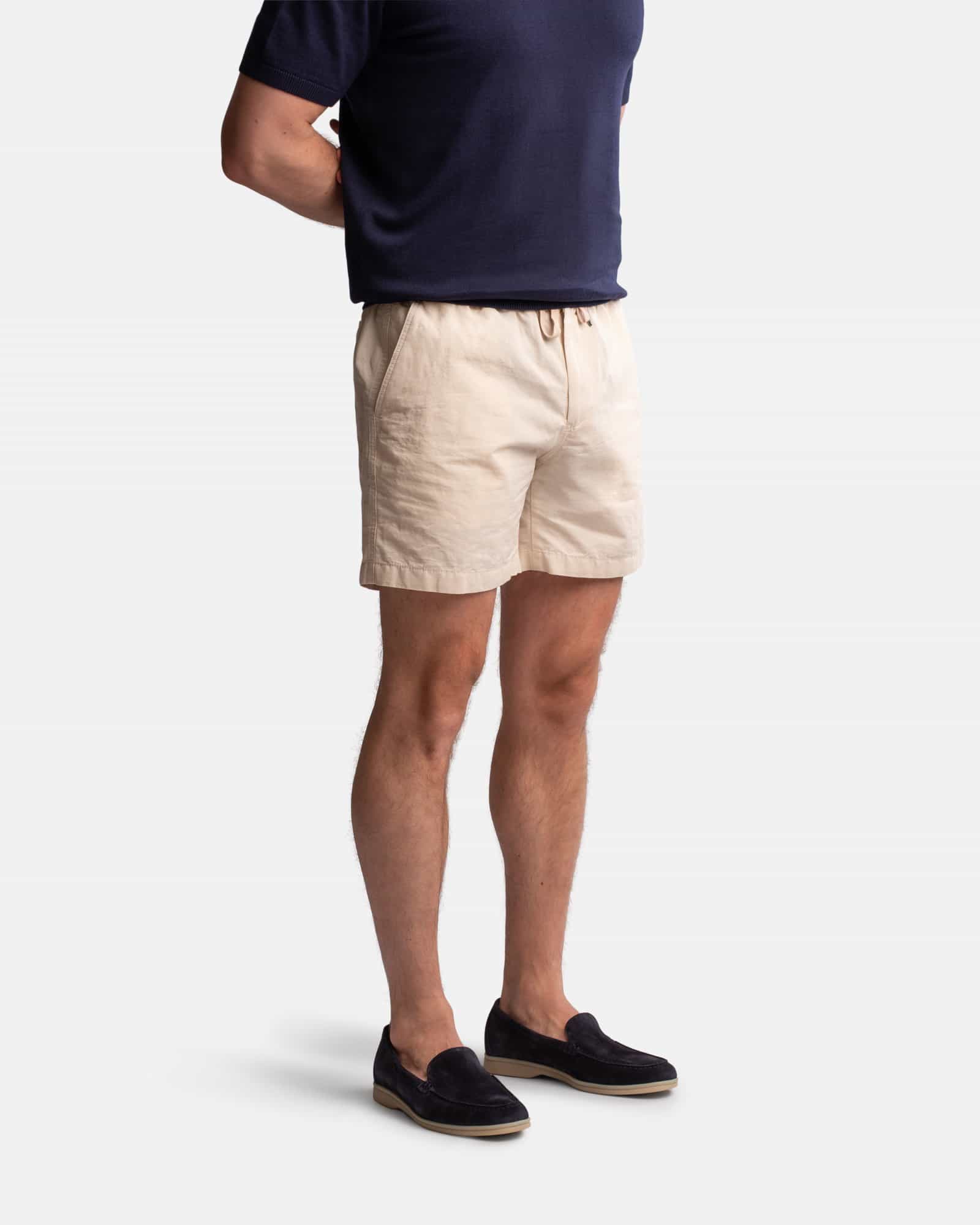 Cotton Linen Shorts Beige