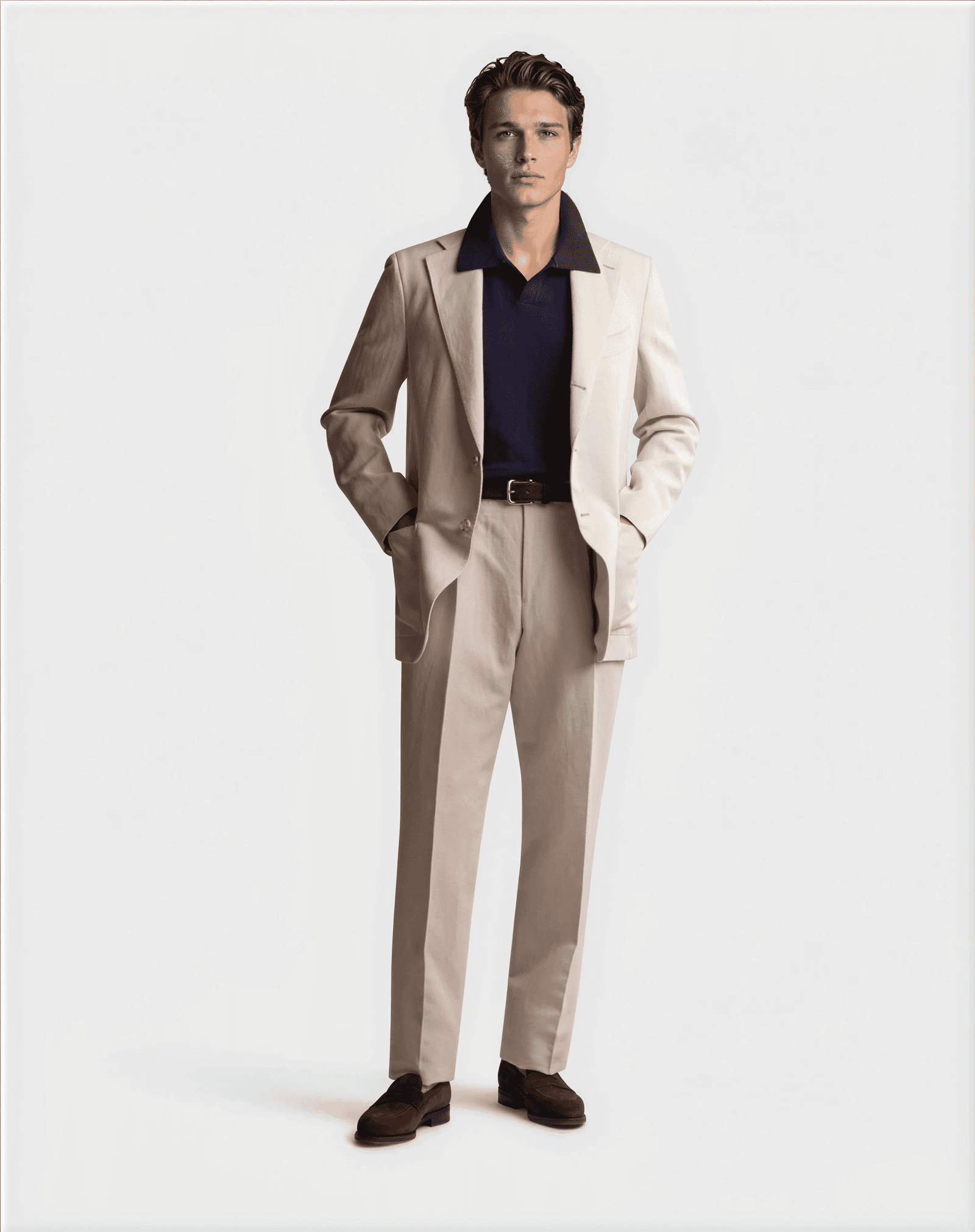 Mod 2 Cotton Linen Suit Beige