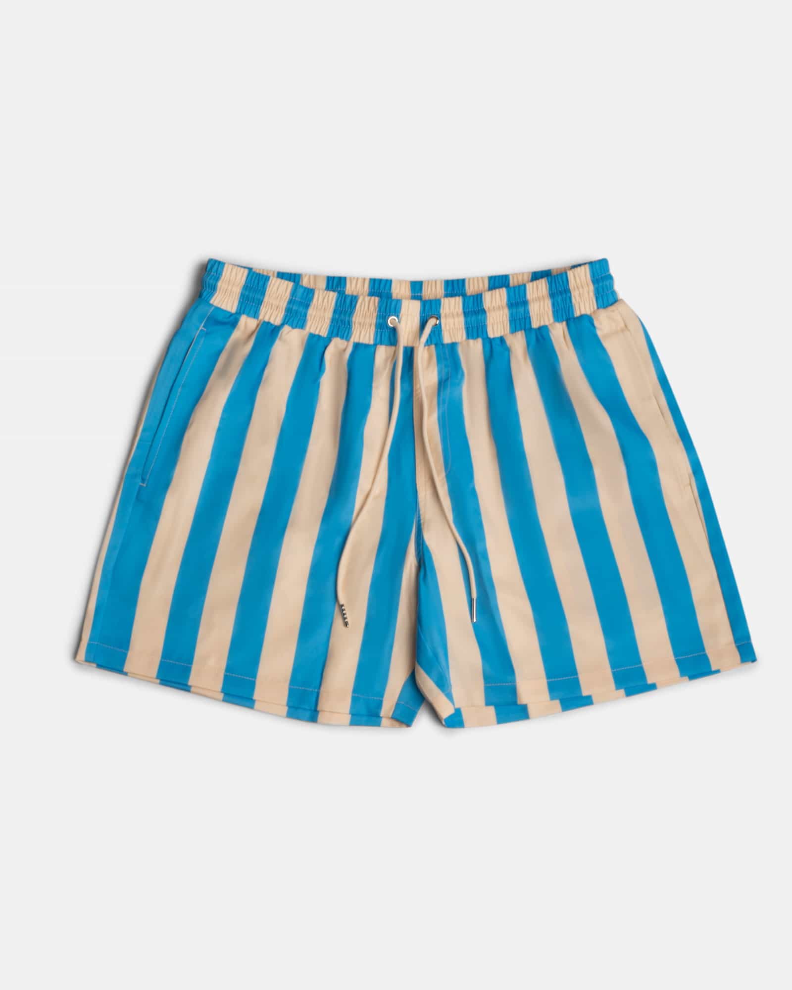 Striped Swimming Trunk Light Blue