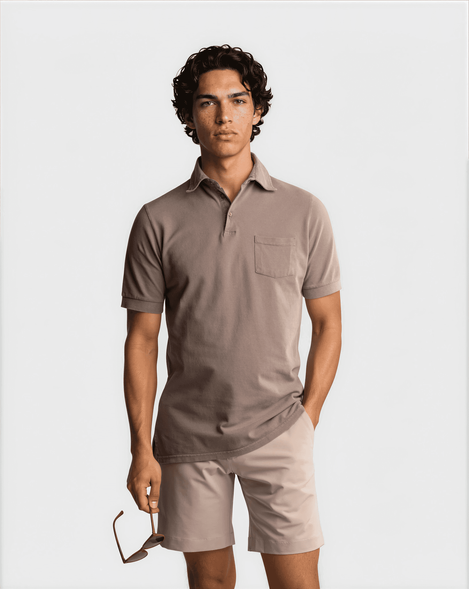 Supima Sport S/S Polo Beige