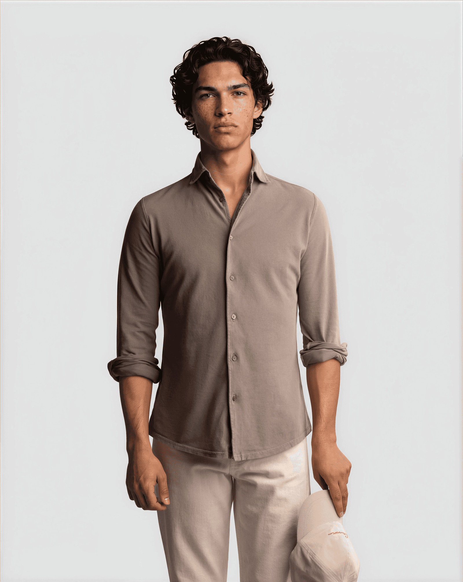 Supima Sport Shirt Beige