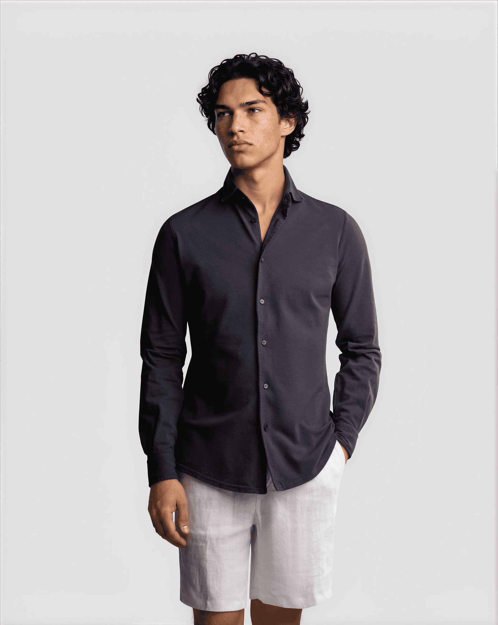Supima Sport Shirt Navy