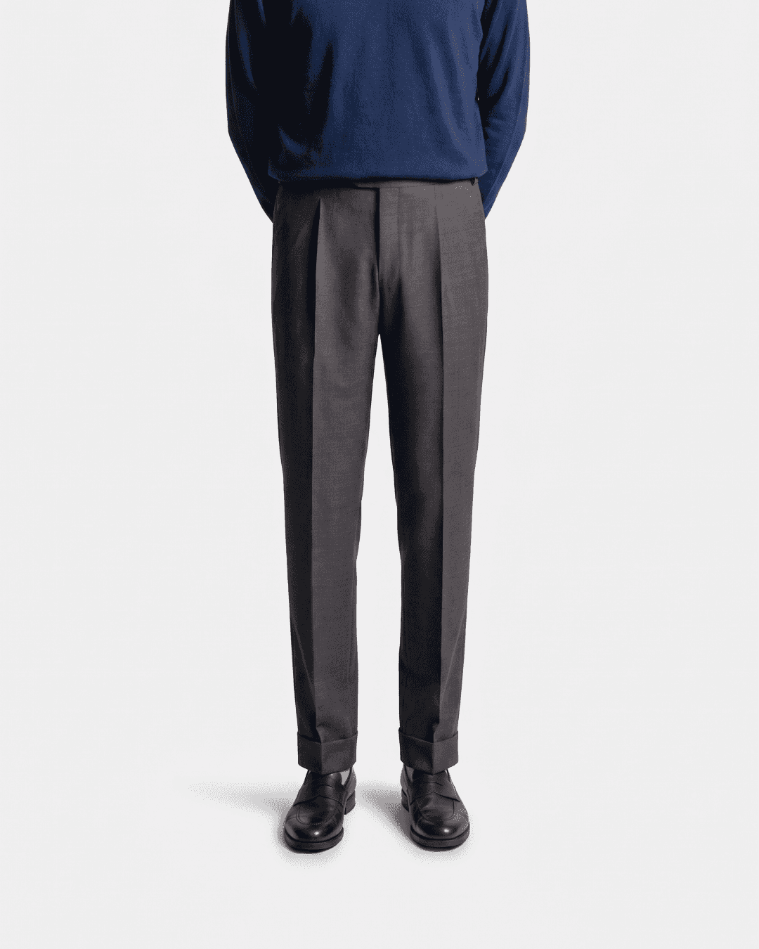 Mod 2 Single Pleat Hightwist Trouser Dark Grey