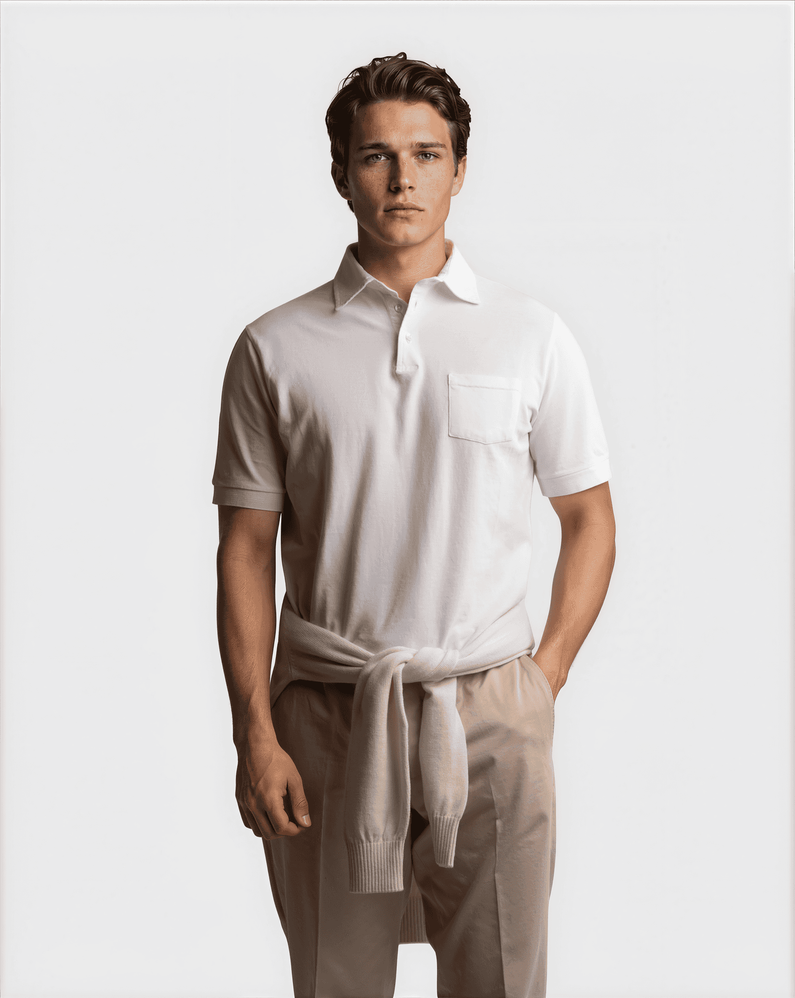 Supima Sport S/S Polo White