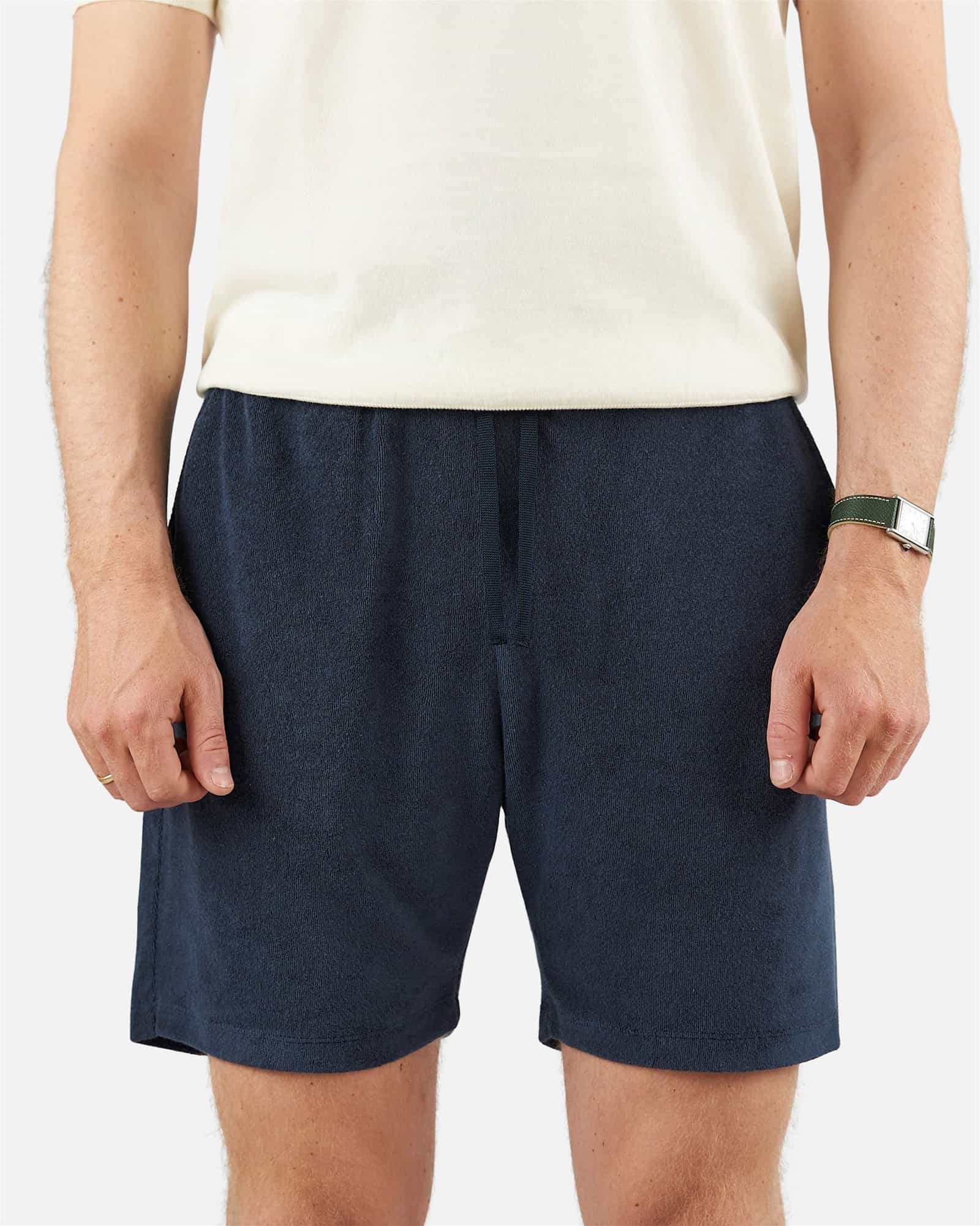 Cotton Terry Shorts Navy