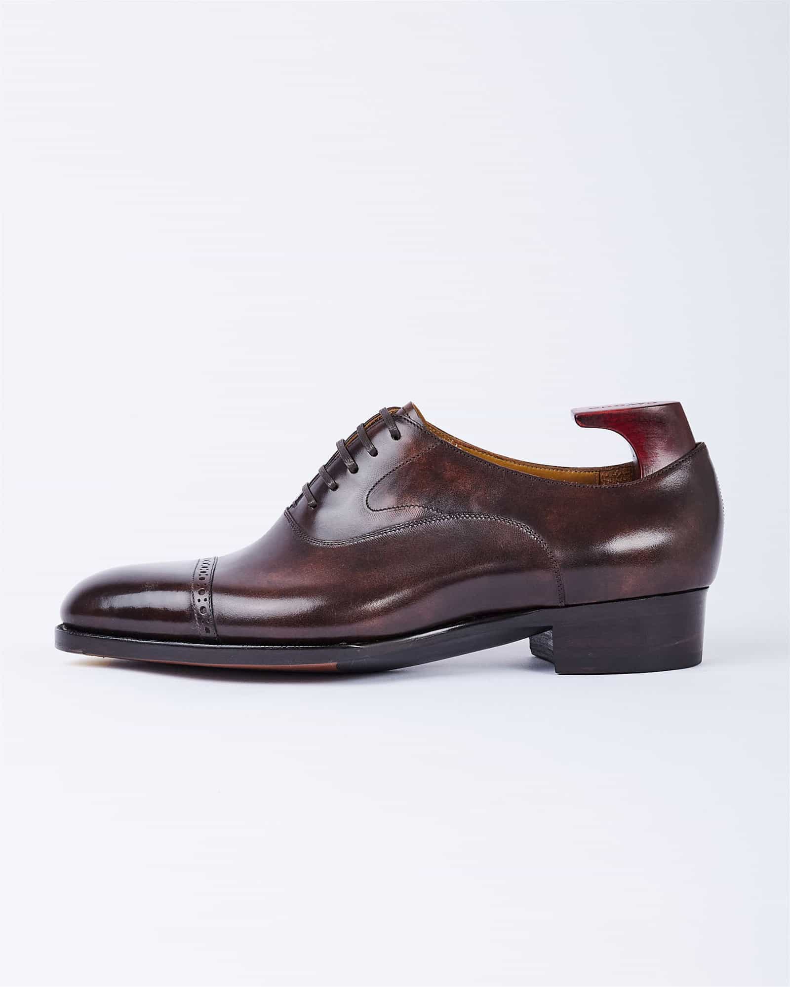 Hand Welted Punched Cap Toe K Last Brown