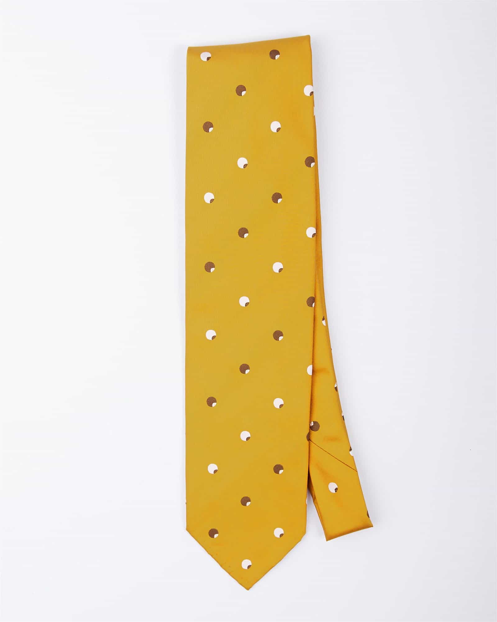 Jacquard Silk Circles Yellow