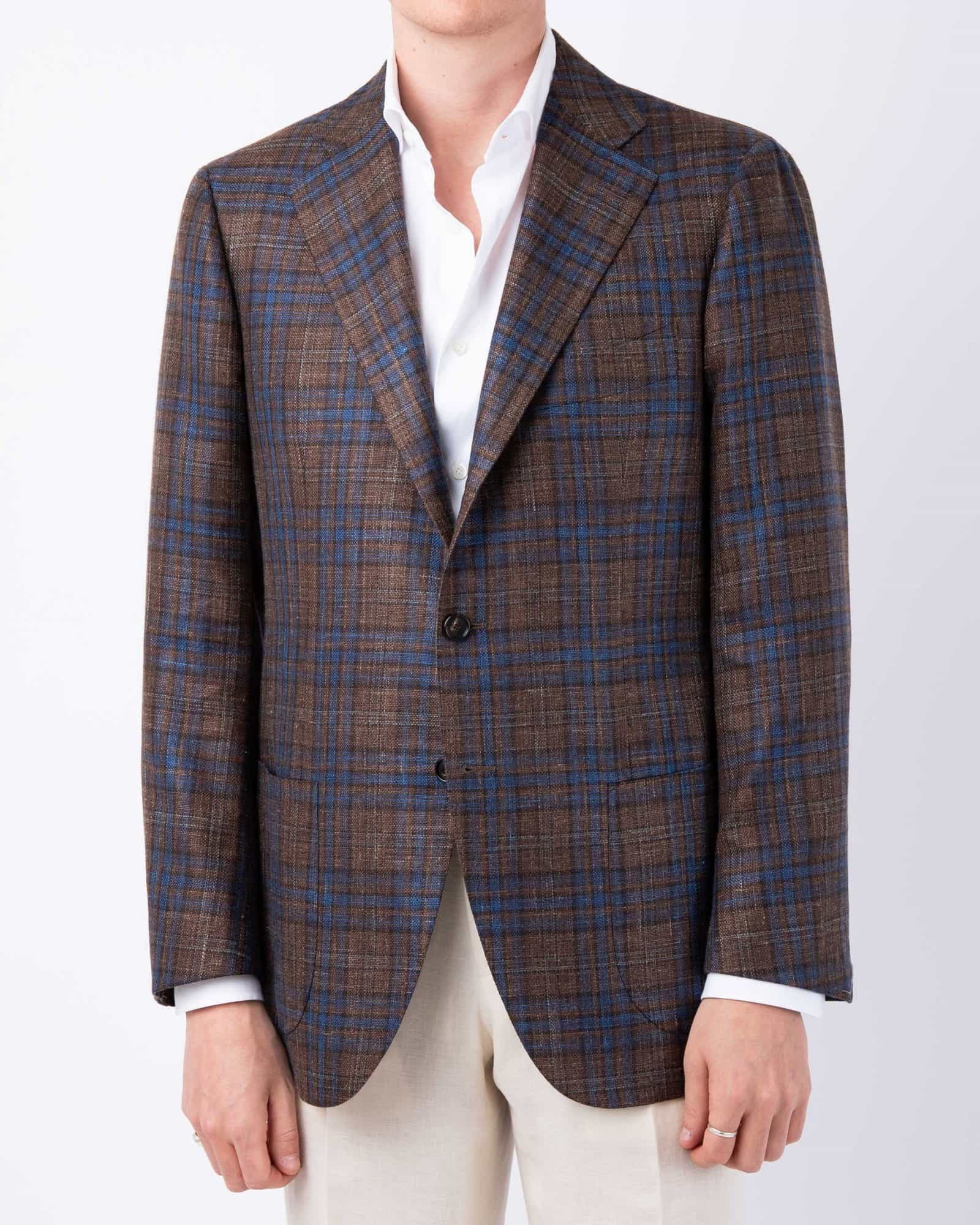 Luxury Checked Jacket Brown