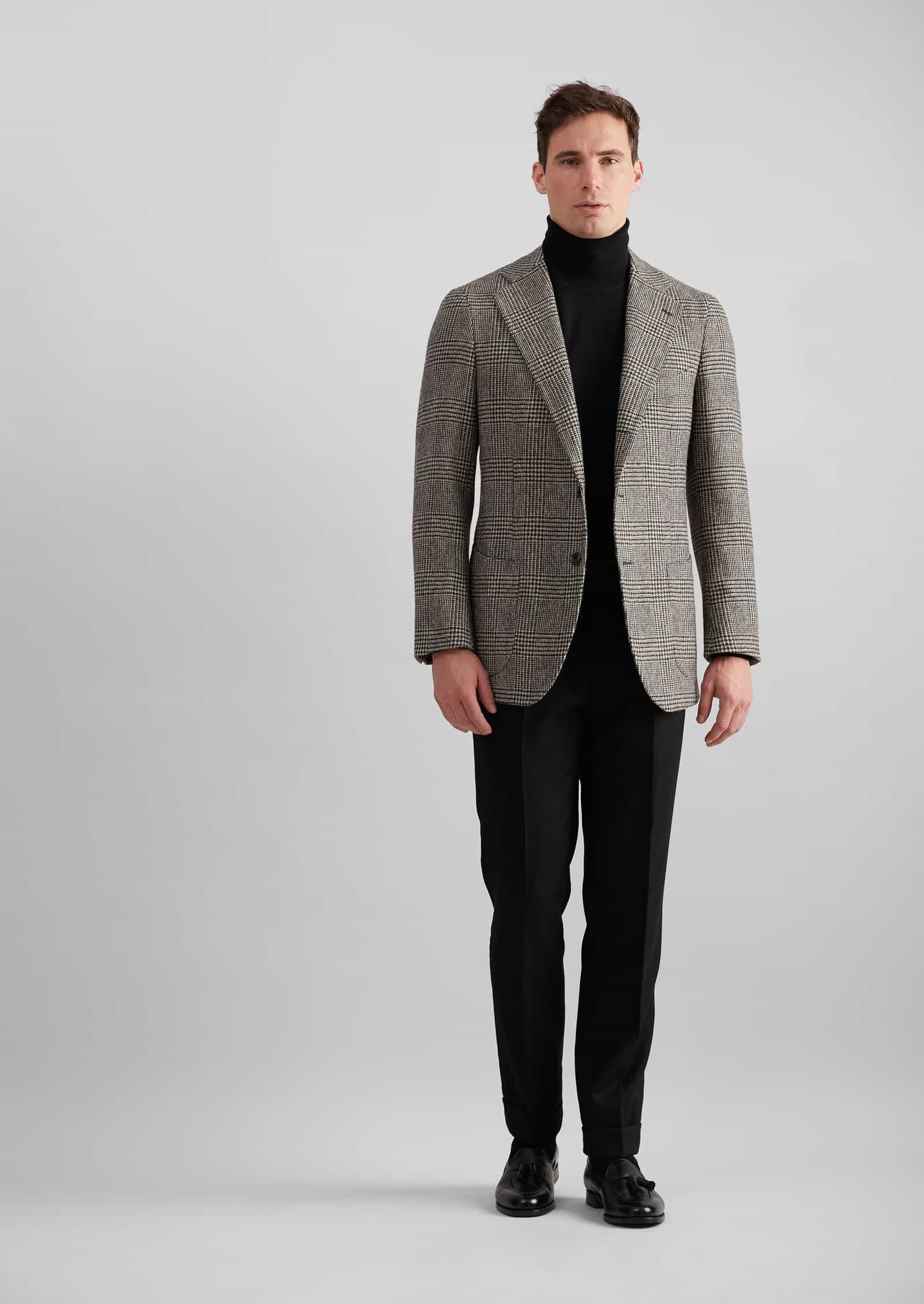 Mod 2 Black & White Tweed Jacket Black