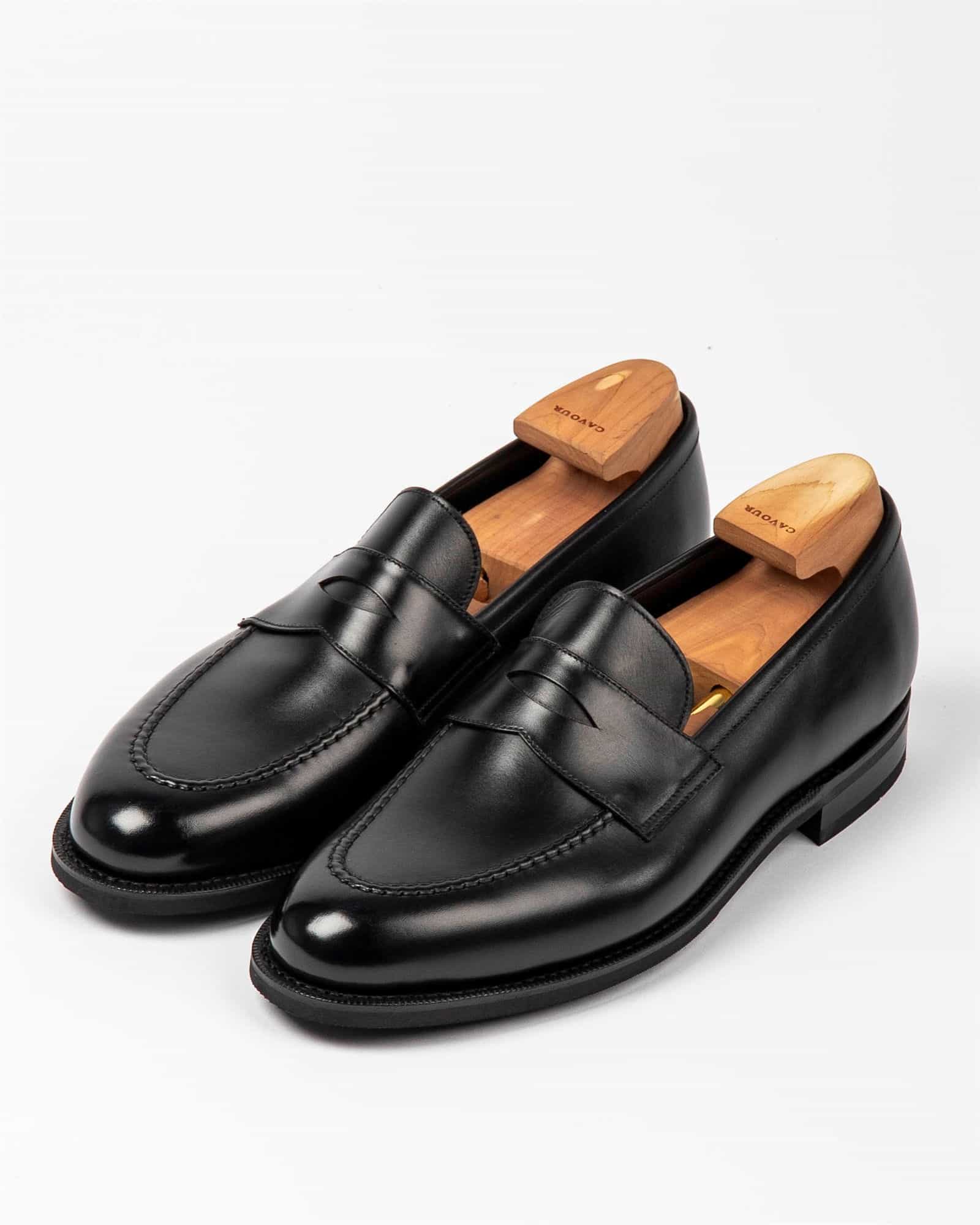 Penny Loafer Boxcalf Rubber Sole Black