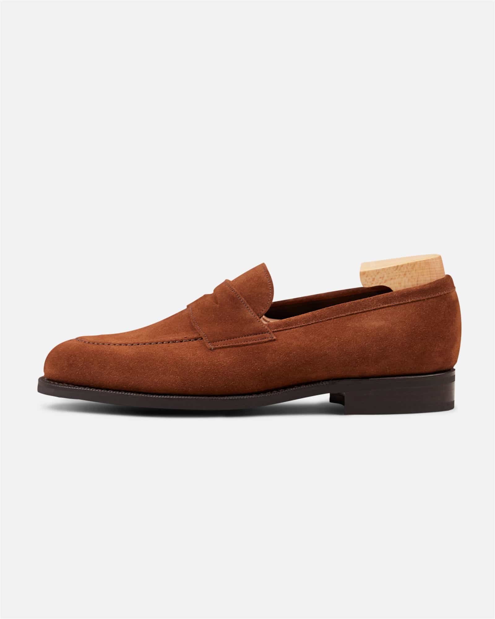 Penny Loafer Suede Rubber Sole Tobacco