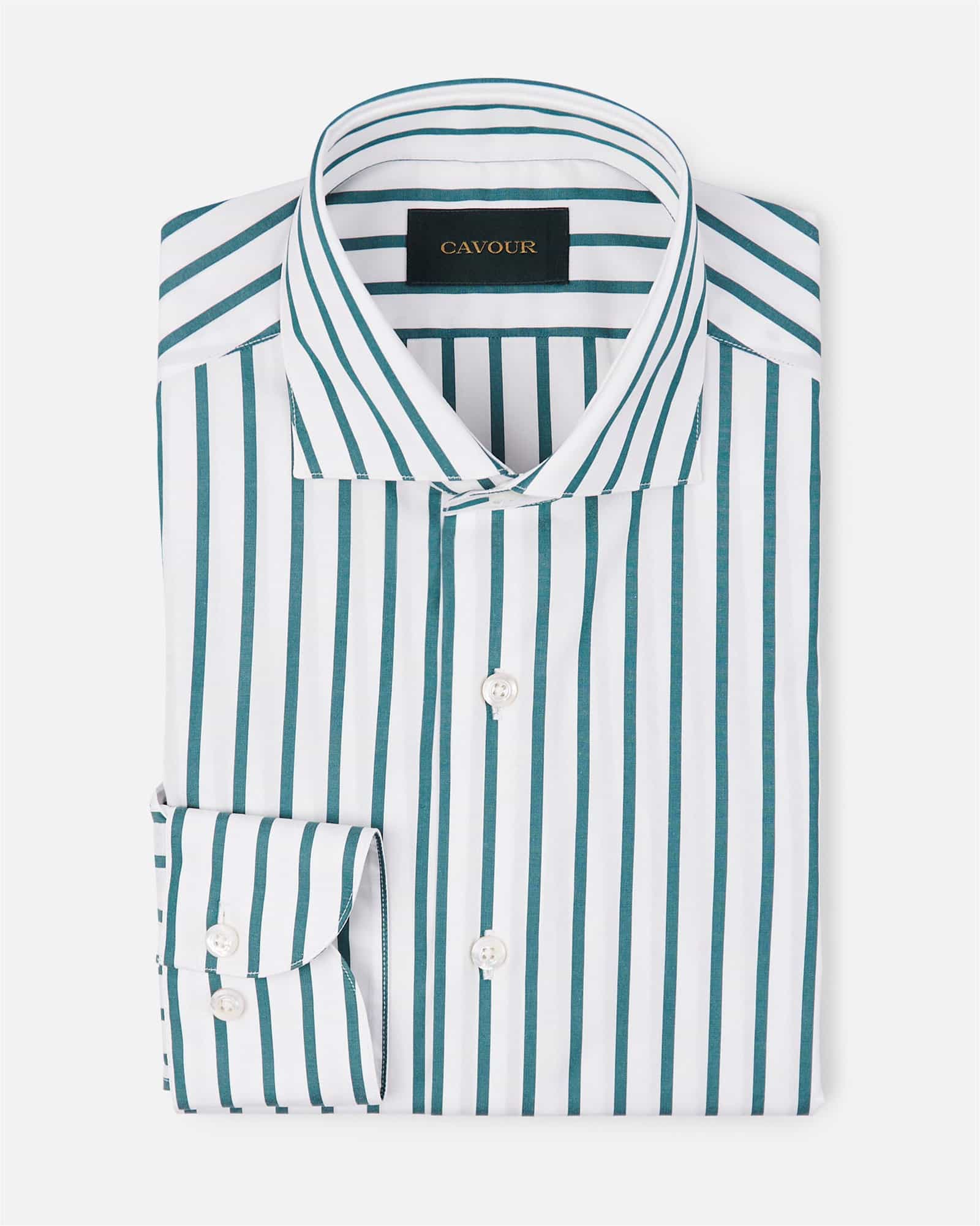 Popline Reverse Stripe Shirt Green