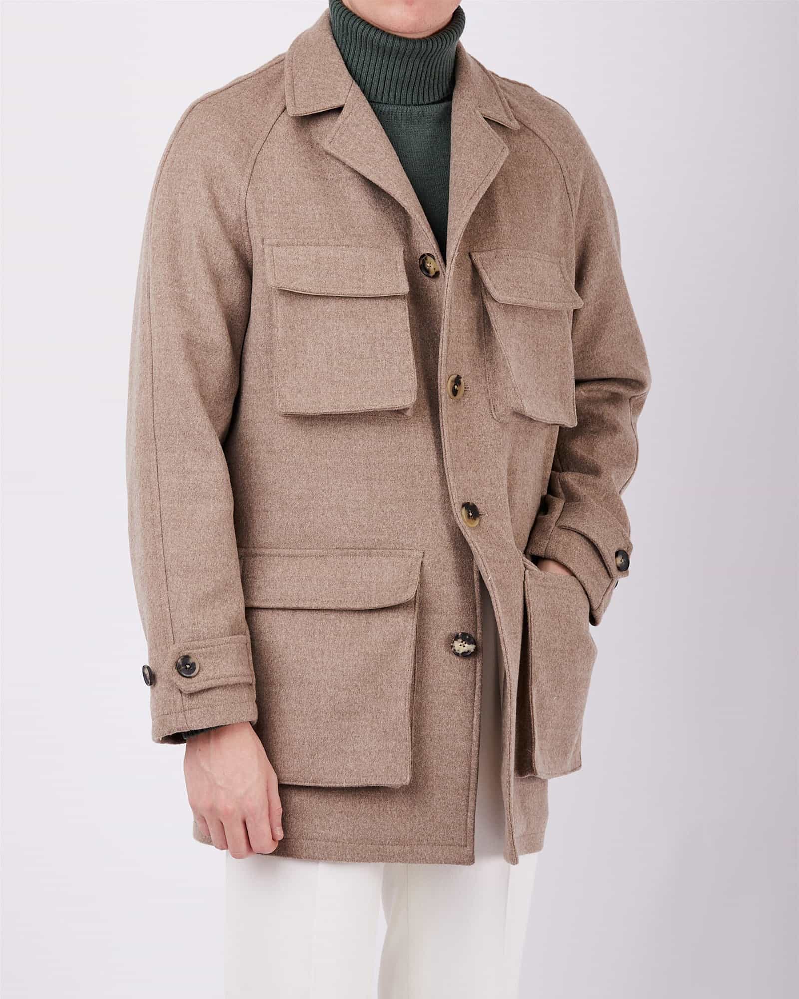 Raglan Field Coat Taupe