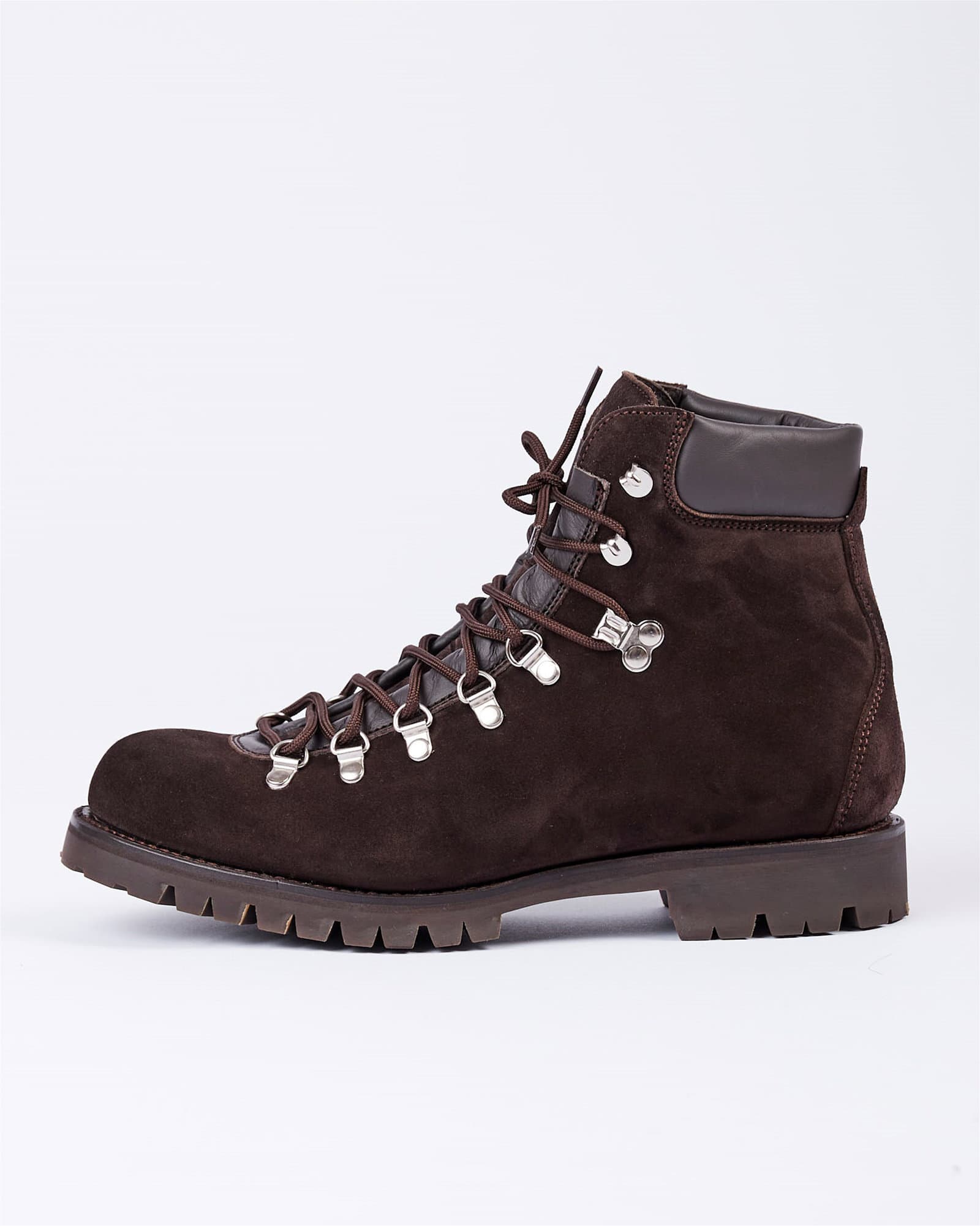 Suede Hiking Boot Dark Brown