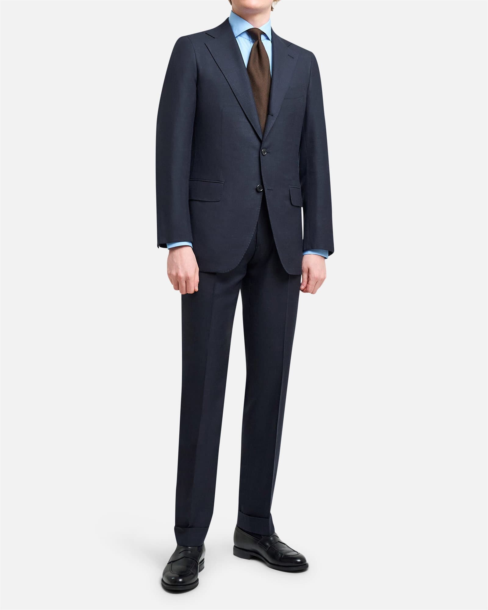 Mod 2 Solid Tropical Summer Suit Navy