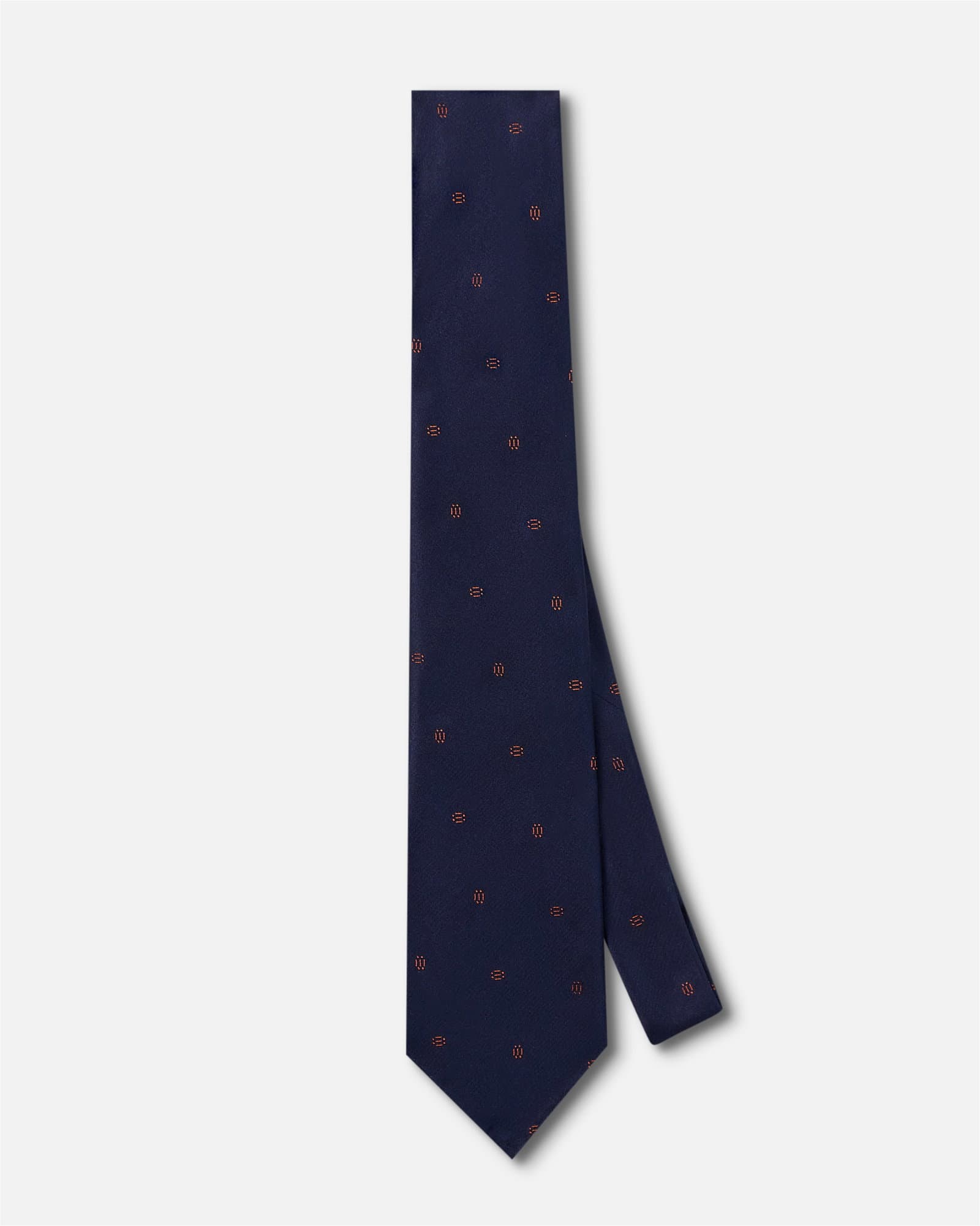 Silk Jacquard Sevenfold Orange