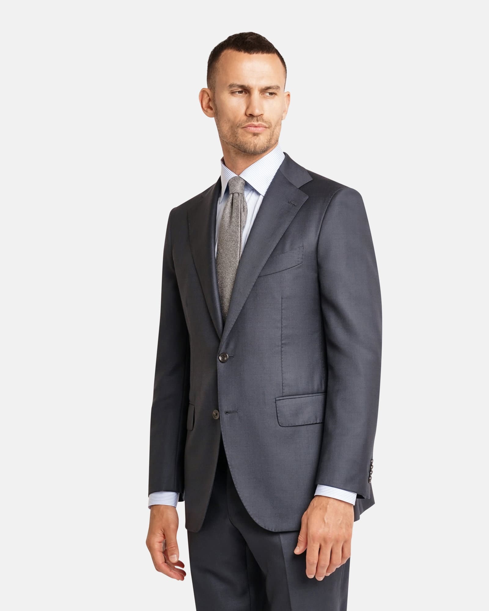 Mod 2 - Melange Twill Suit Navy
