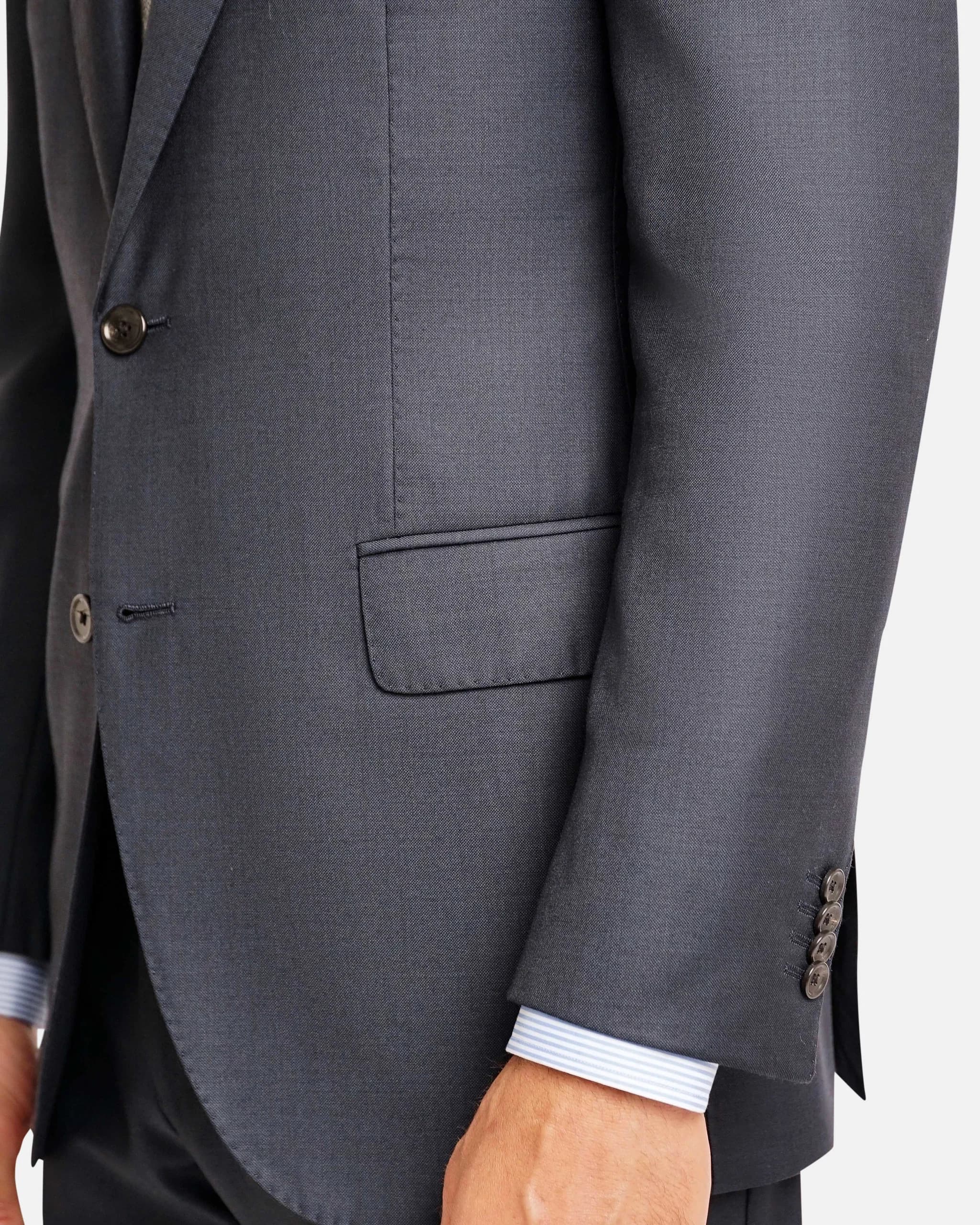 Mod 2 - Melange Twill Suit Navy - Suits - Cavour