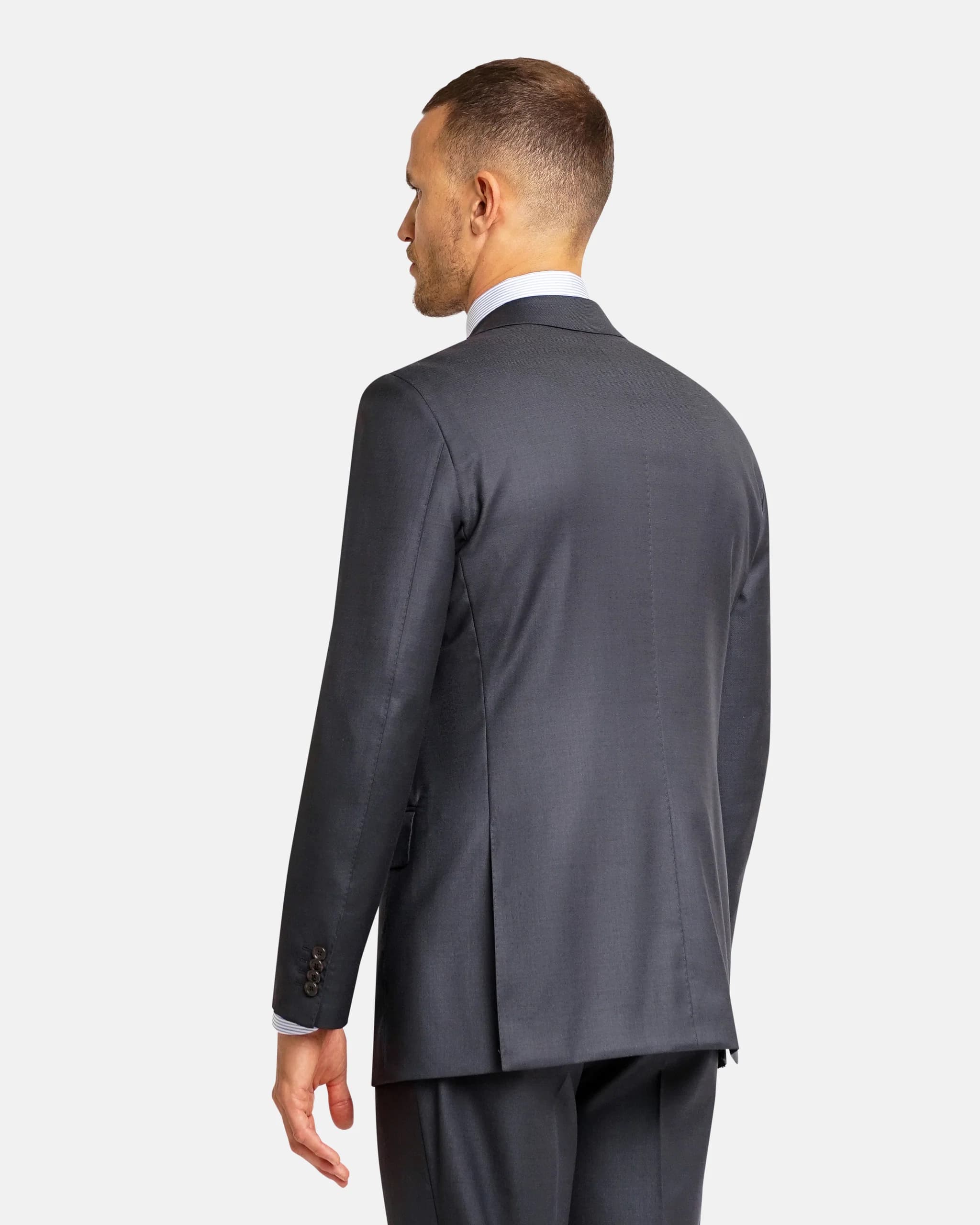 Mod 2 - Melange Twill Suit Navy - Suits - Cavour