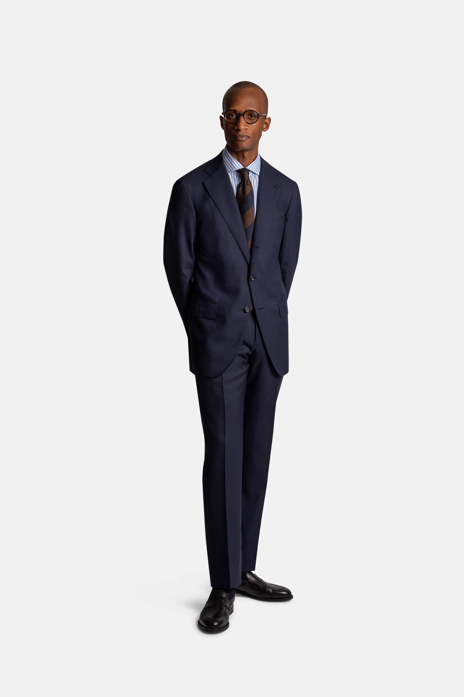 Mod 2 - Summer Wool Linen Silk Suit Navy