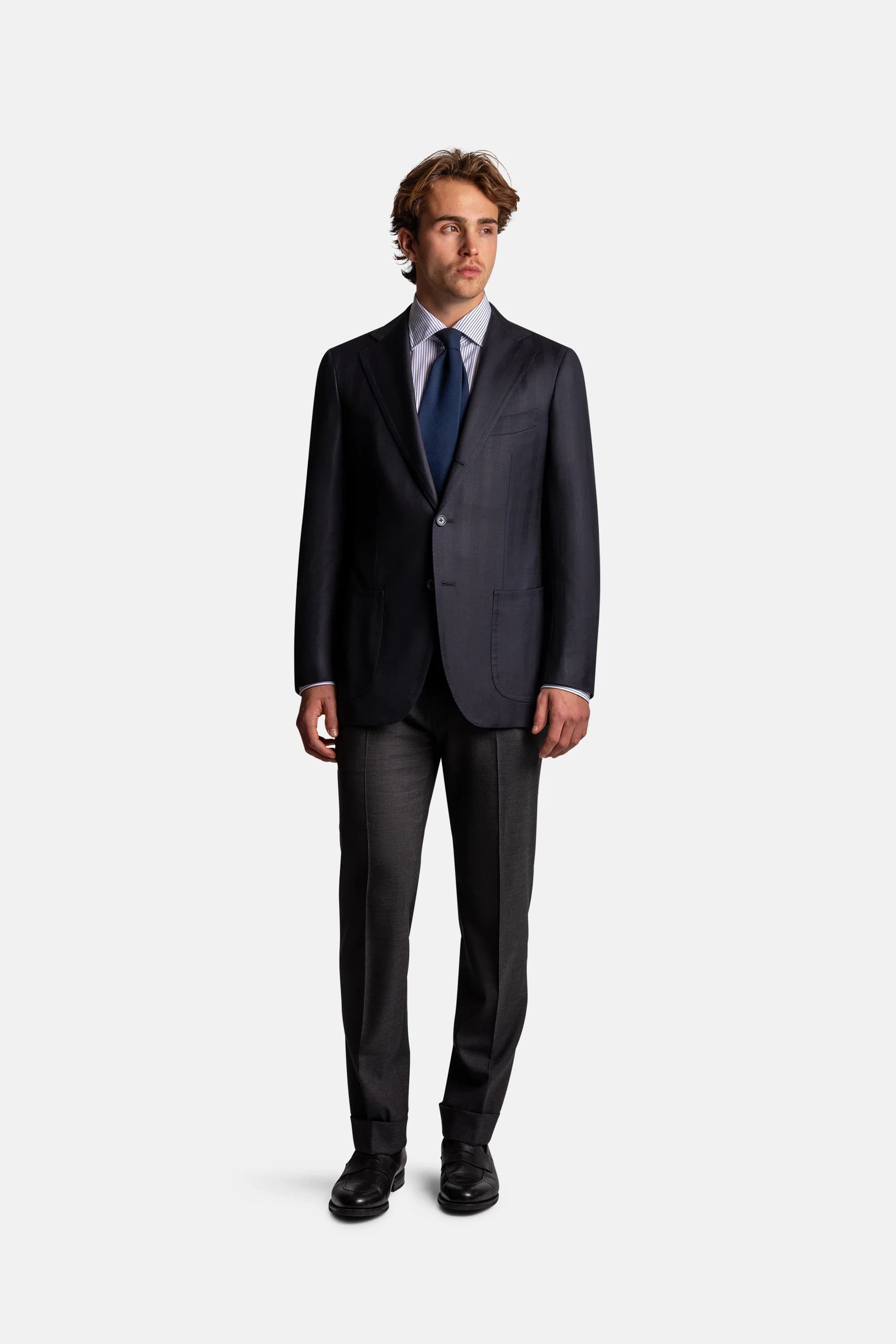 Mod 2 - Herringbone Jacket Navy - Blazers - Cavour