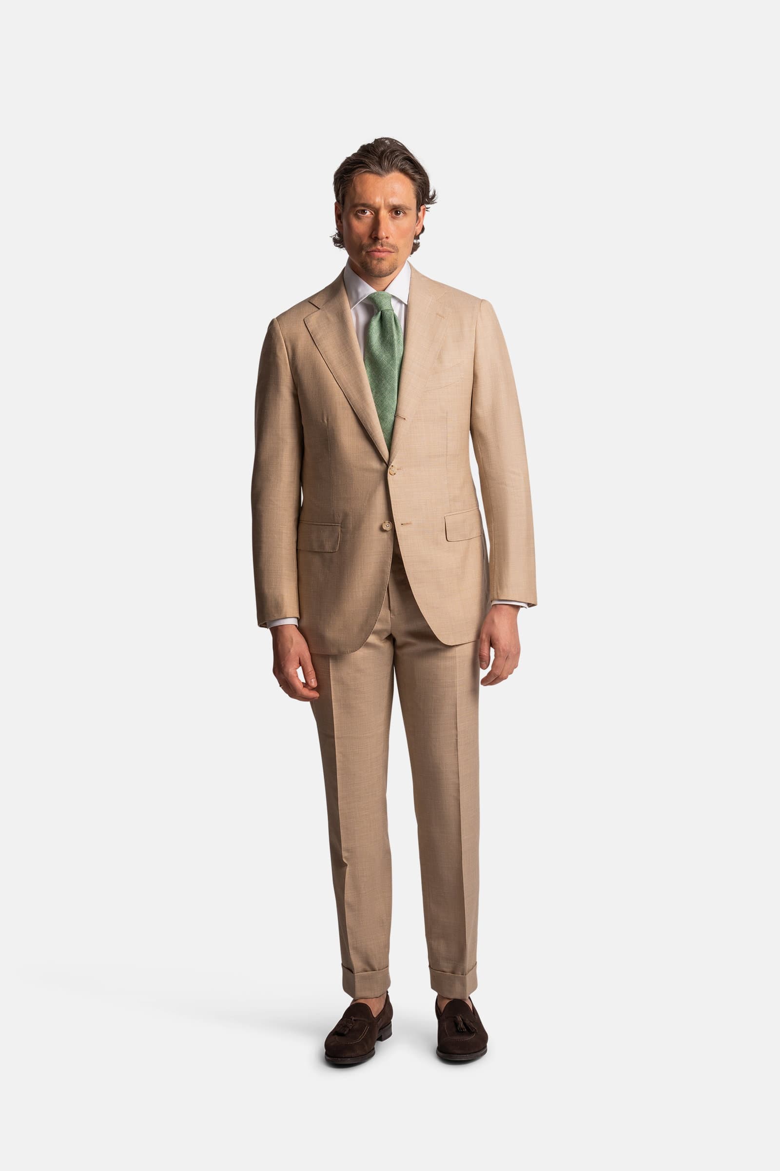 Mod 2 - Summer Wool Linen Silk Suit Beige